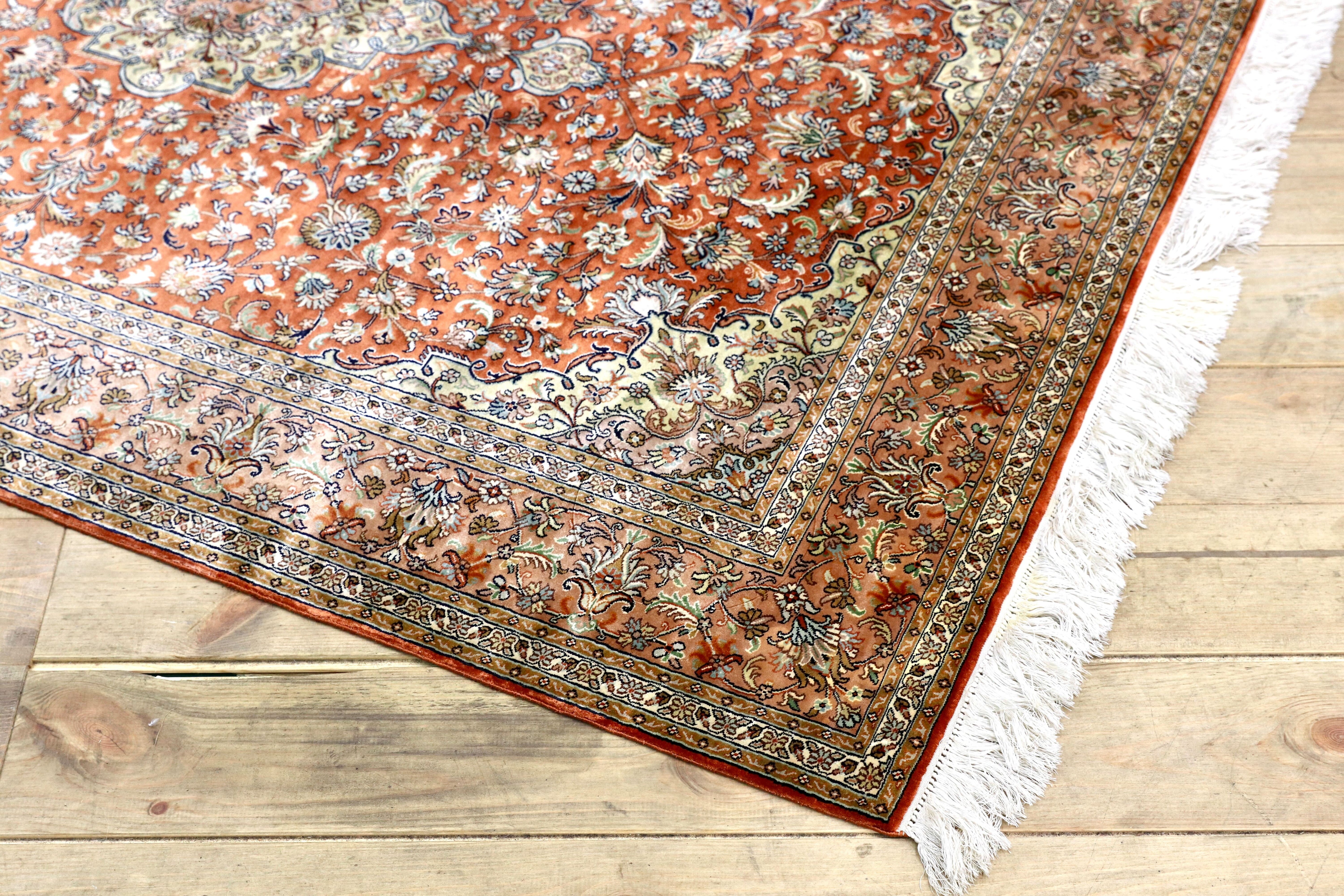 GMIK847M○ペルシャ絨毯 手織り ラグ カーペット ヴィンテージ インテリア