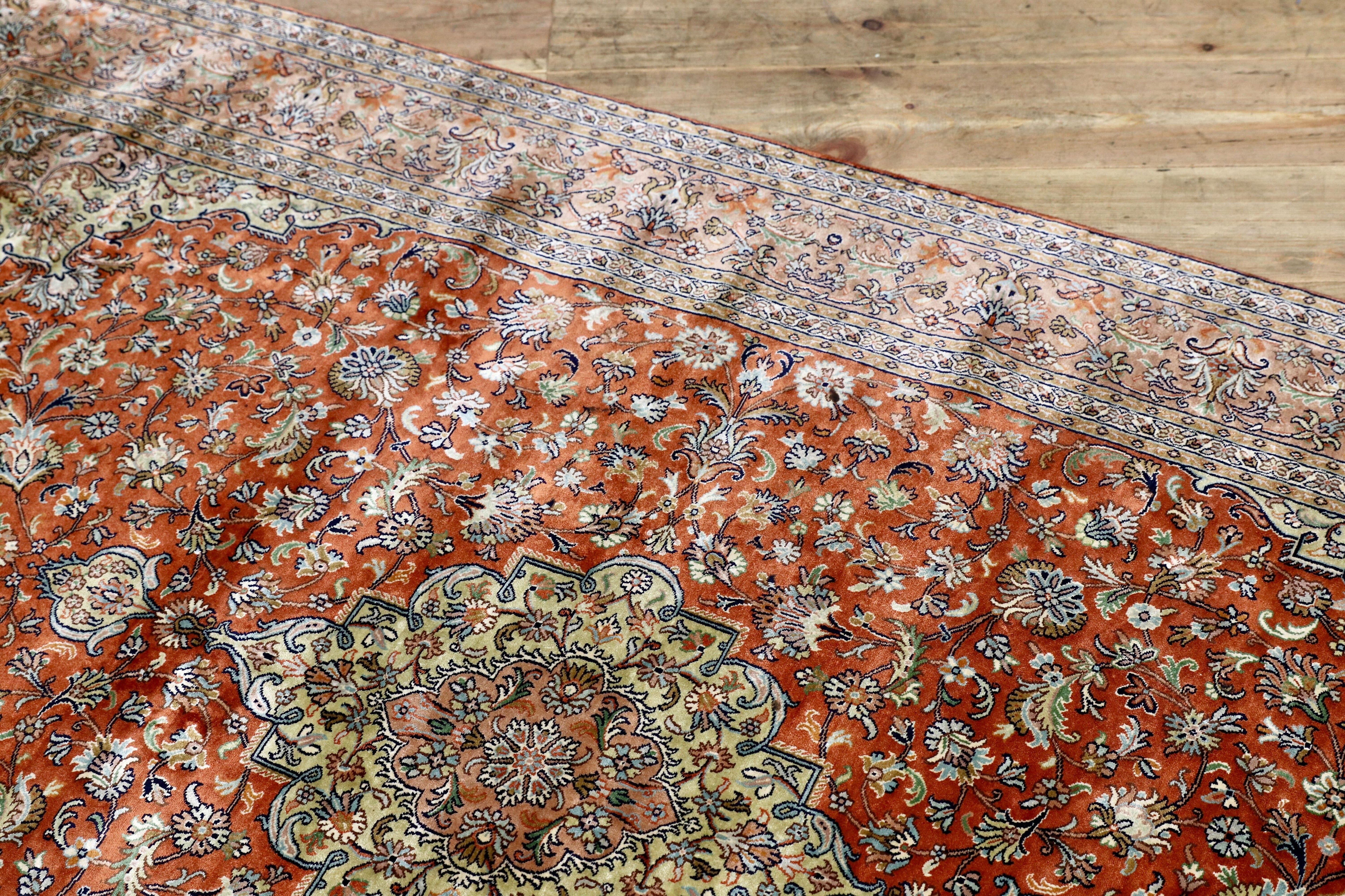 GMIK847M○ペルシャ絨毯 手織り ラグ カーペット ヴィンテージ インテリア