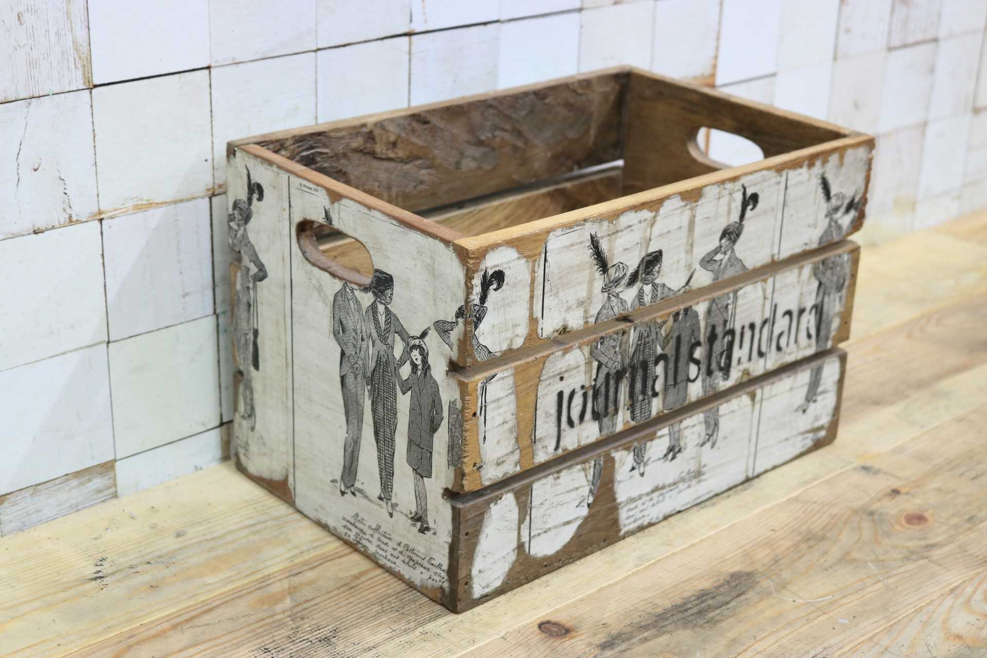 GMGT228A○journal standard furniture / ジャーナルスタンダードファニチャー ドリューボックス 木箱 ウッドボックス ヴィンテージ 什器