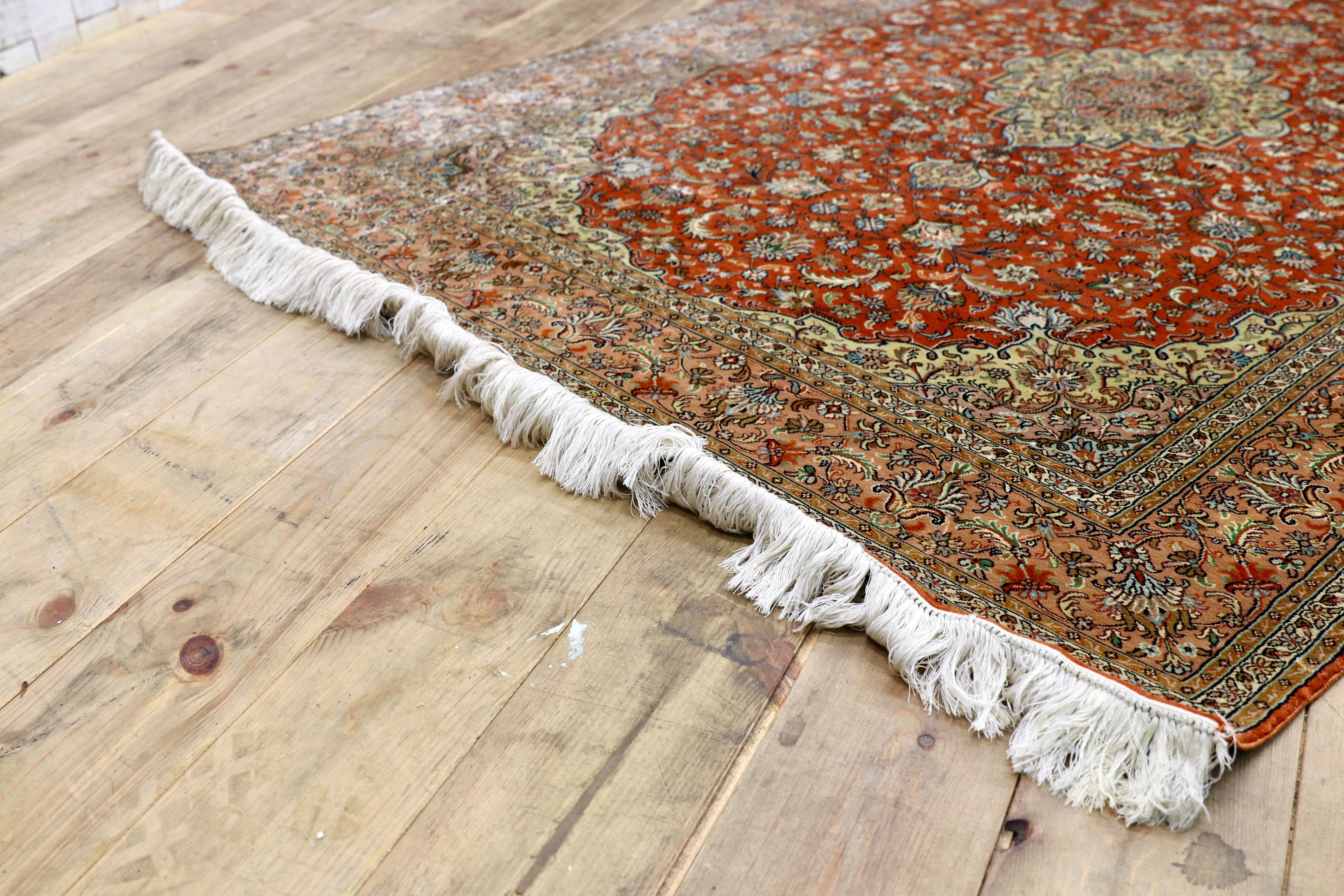 GMIK847M○ペルシャ絨毯 手織り ラグ カーペット ヴィンテージ インテリア