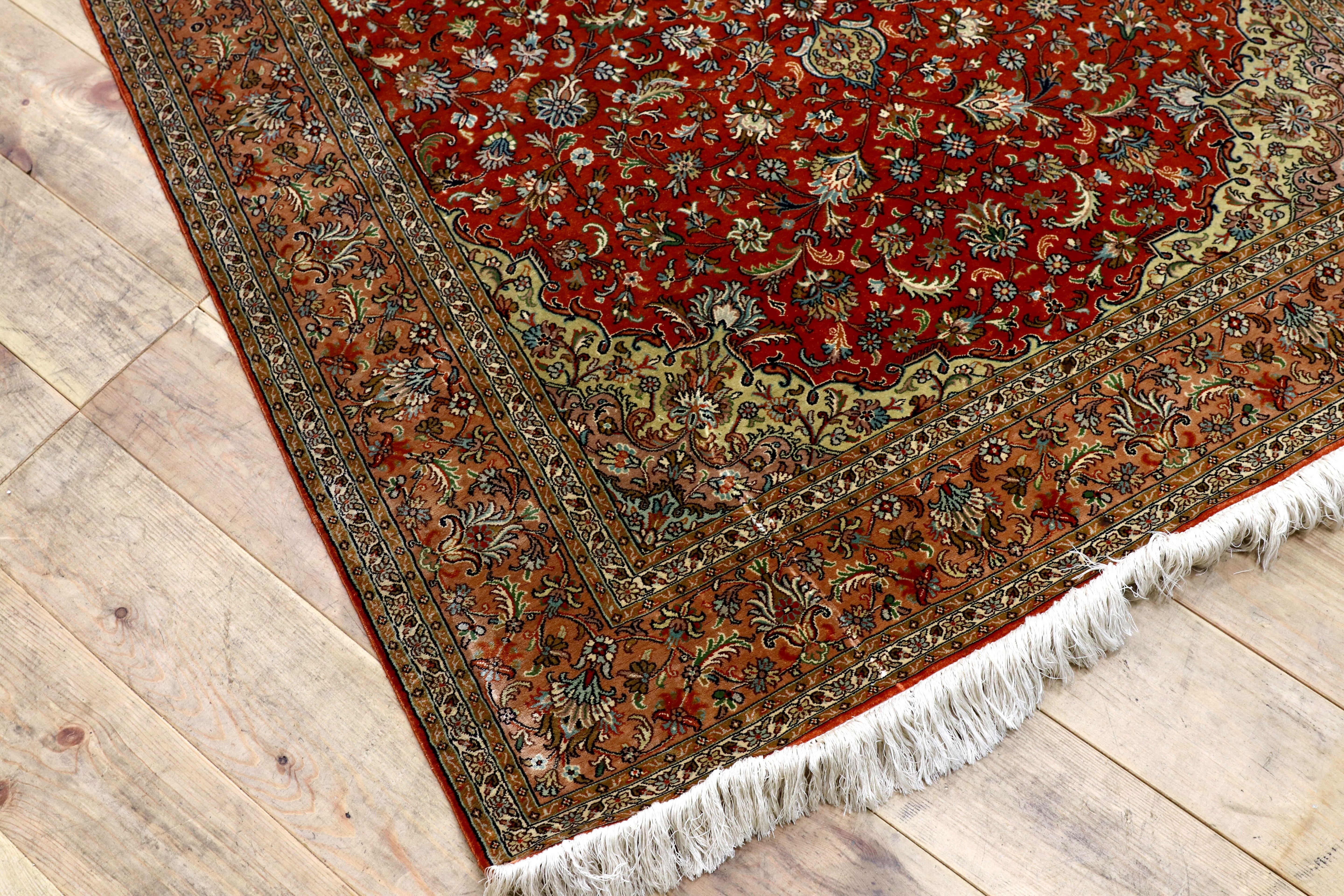 GMIK847M○ペルシャ絨毯 手織り ラグ カーペット ヴィンテージ インテリア