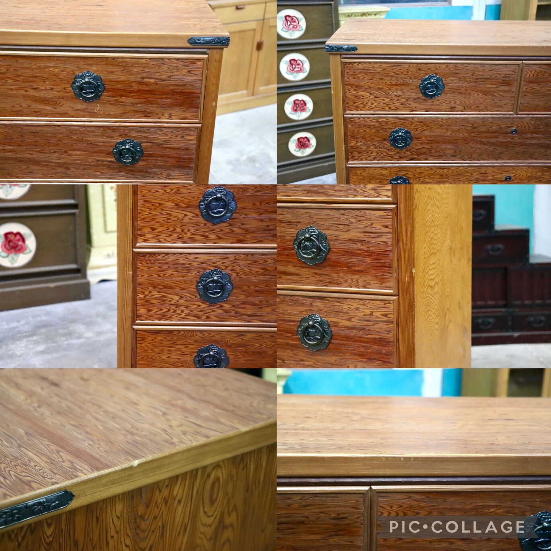 GMGS167○世界遺産屋久杉 整理箪笥 洋服箪笥 チェスト タンス 和家具 和モダン 古民家 和室 レトロ 収納家具