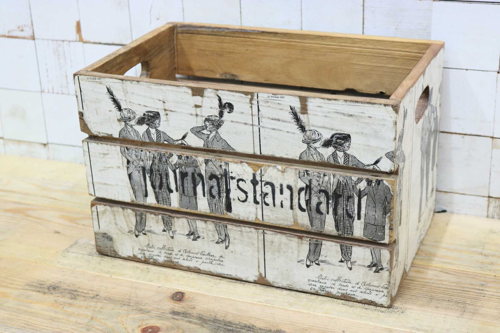 GMGT228A○journal standard furniture / ジャーナルスタンダードファニチャー ドリューボックス 木箱 ウッドボックス ヴィンテージ 什器