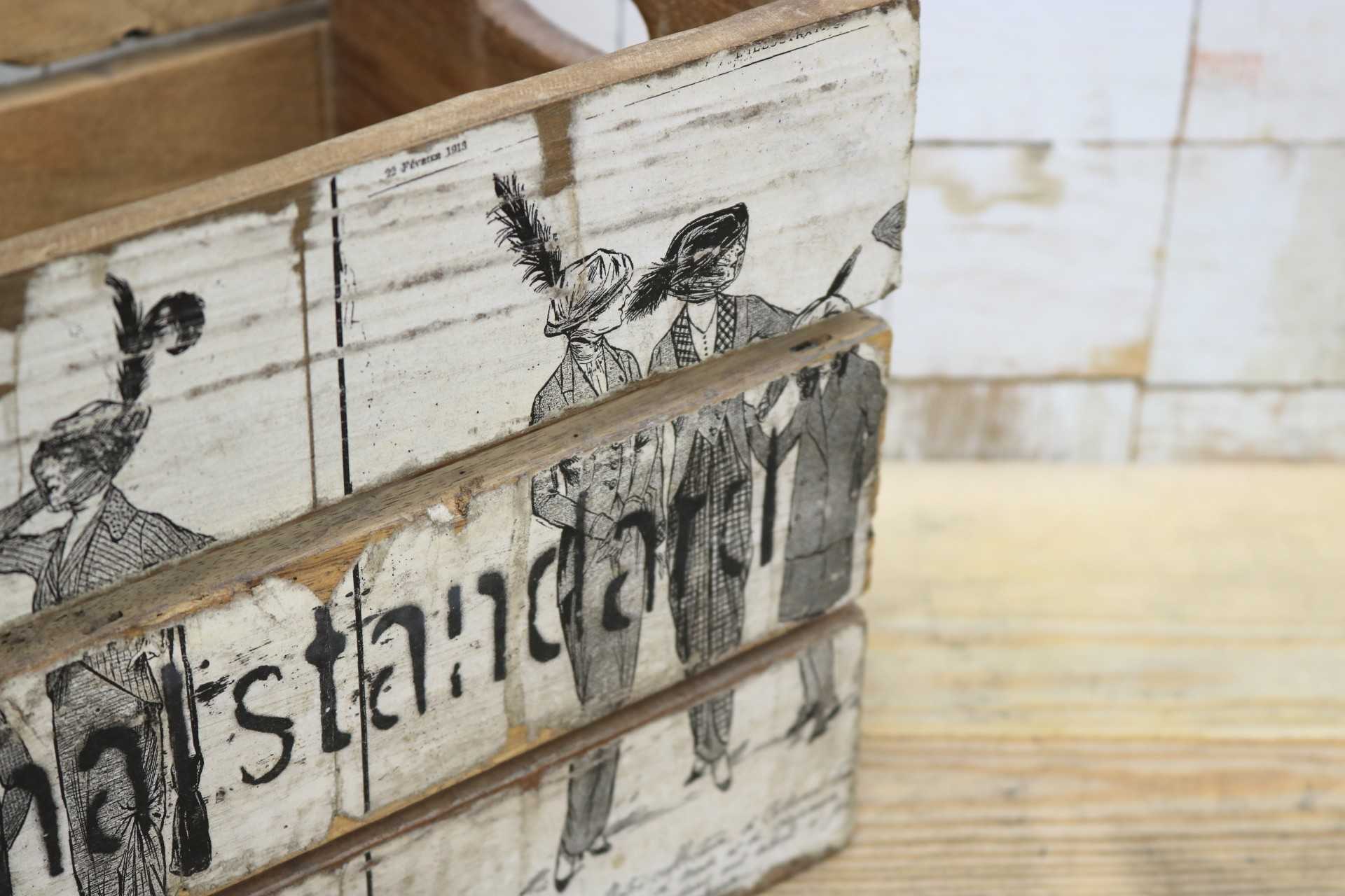 GMGT228A○journal standard furniture / ジャーナルスタンダードファニチャー ドリューボックス 木箱 ウッドボックス ヴィンテージ 什器