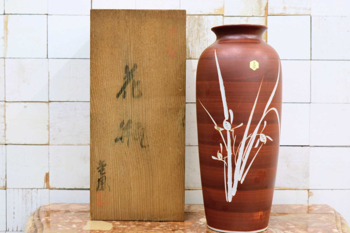 GMJS271G◯金鳳焼 花瓶 花器 飾壺 生け花 華道具 白彫り 陶器 置物 和風 レトロ インテリア 伝統工芸