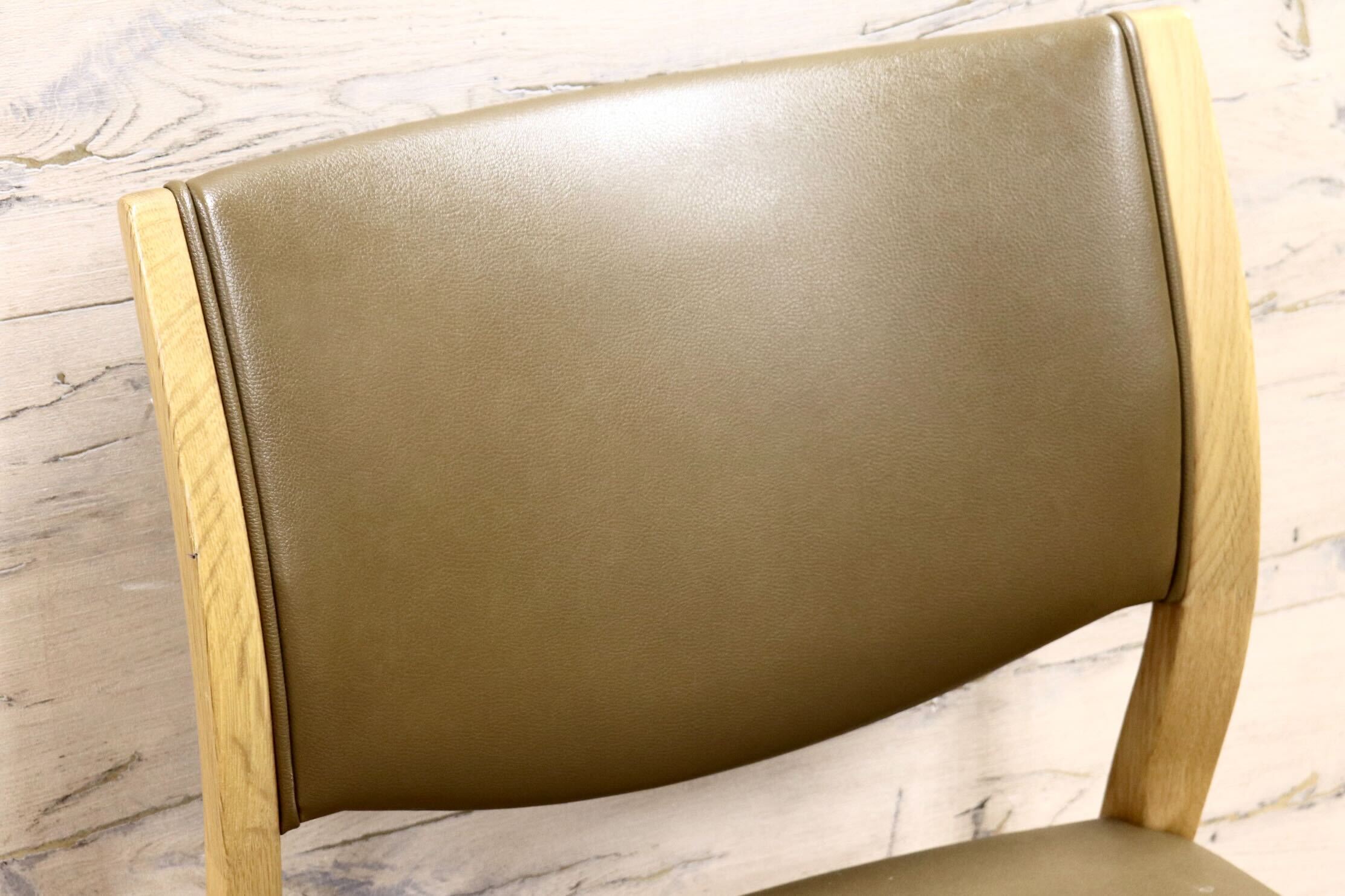 GMIK641C○浜本工芸 / HAMAMOTO ダイニングチェア 椅子 楢材 無垢 合皮 ナチュラル モダン