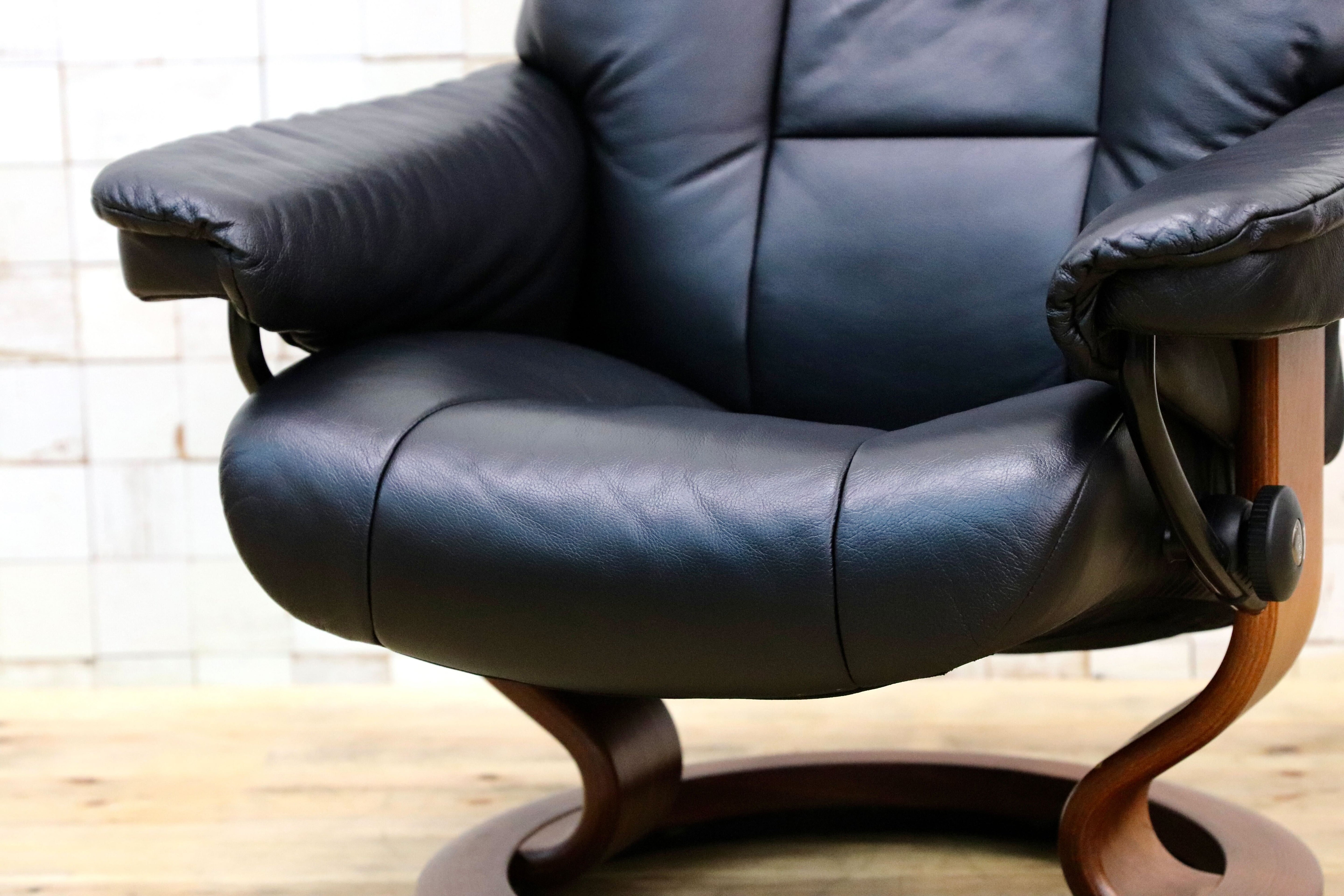 GMIK233C○EKORNES / エコーネス ストレスレスチェア リクライニングチェア ブラック 本革 北欧 ノルウェー 1人掛けソファ シングルソファ