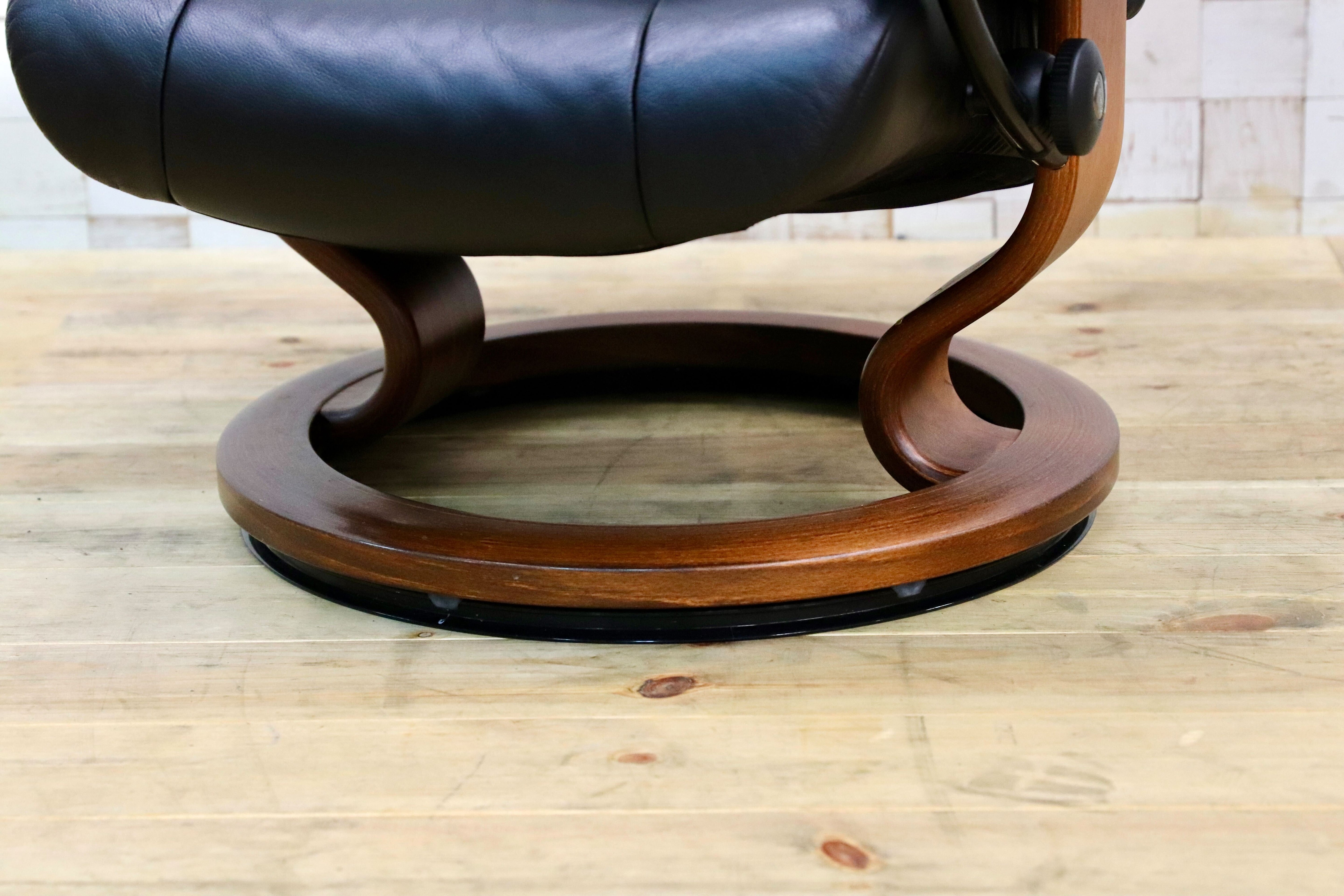 GMIK233C○EKORNES / エコーネス ストレスレスチェア リクライニングチェア ブラック 本革 北欧 ノルウェー 1人掛けソファ シングルソファ