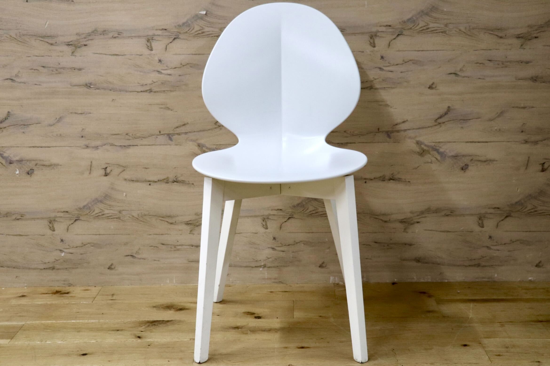 GMJH105B○Calligaris / カリガリス BASIL W バジル ウッド ダイニングチェア 食卓椅子 椅子 ホワイト イタリア 木製脚 モダン
