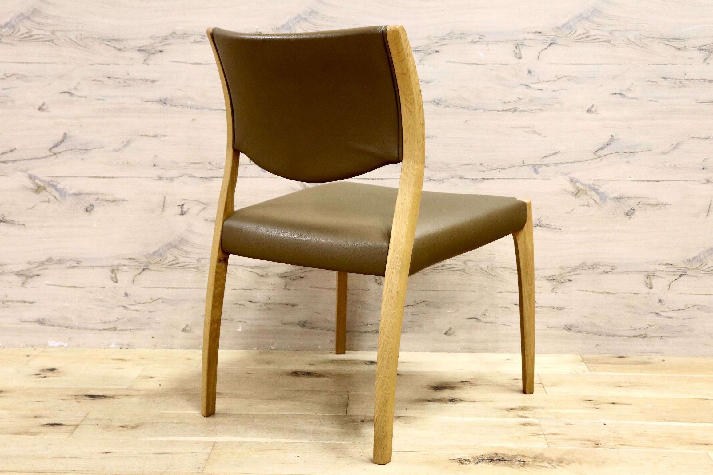 GMIK641C○浜本工芸 / HAMAMOTO ダイニングチェア 椅子 楢材 無垢 合皮 ナチュラル モダン