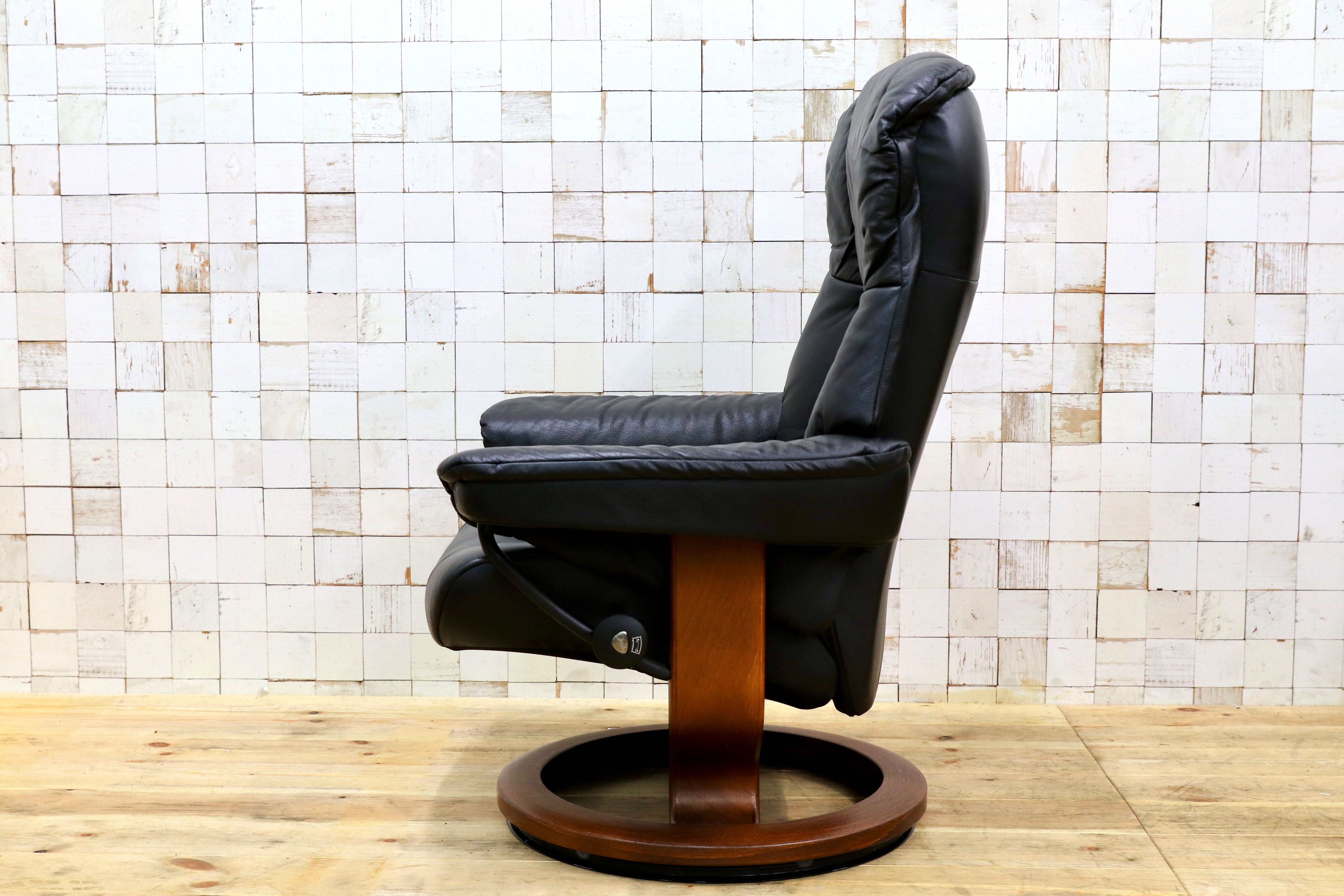 GMIK233C○EKORNES / エコーネス ストレスレスチェア リクライニングチェア ブラック 本革 北欧 ノルウェー 1人掛けソファ シングルソファ