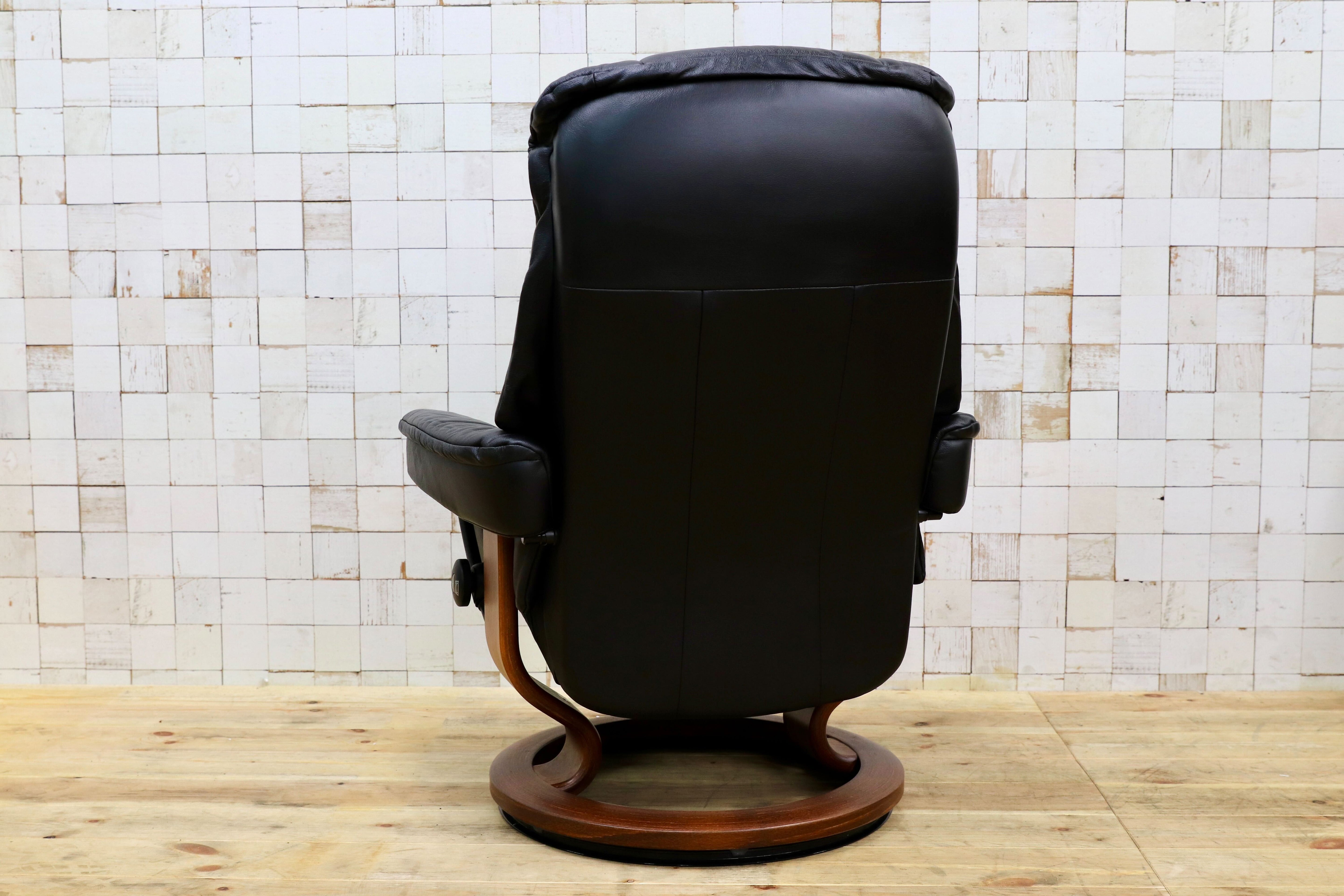 GMIK233C○EKORNES / エコーネス ストレスレスチェア リクライニングチェア ブラック 本革 北欧 ノルウェー 1人掛けソファ シングルソファ