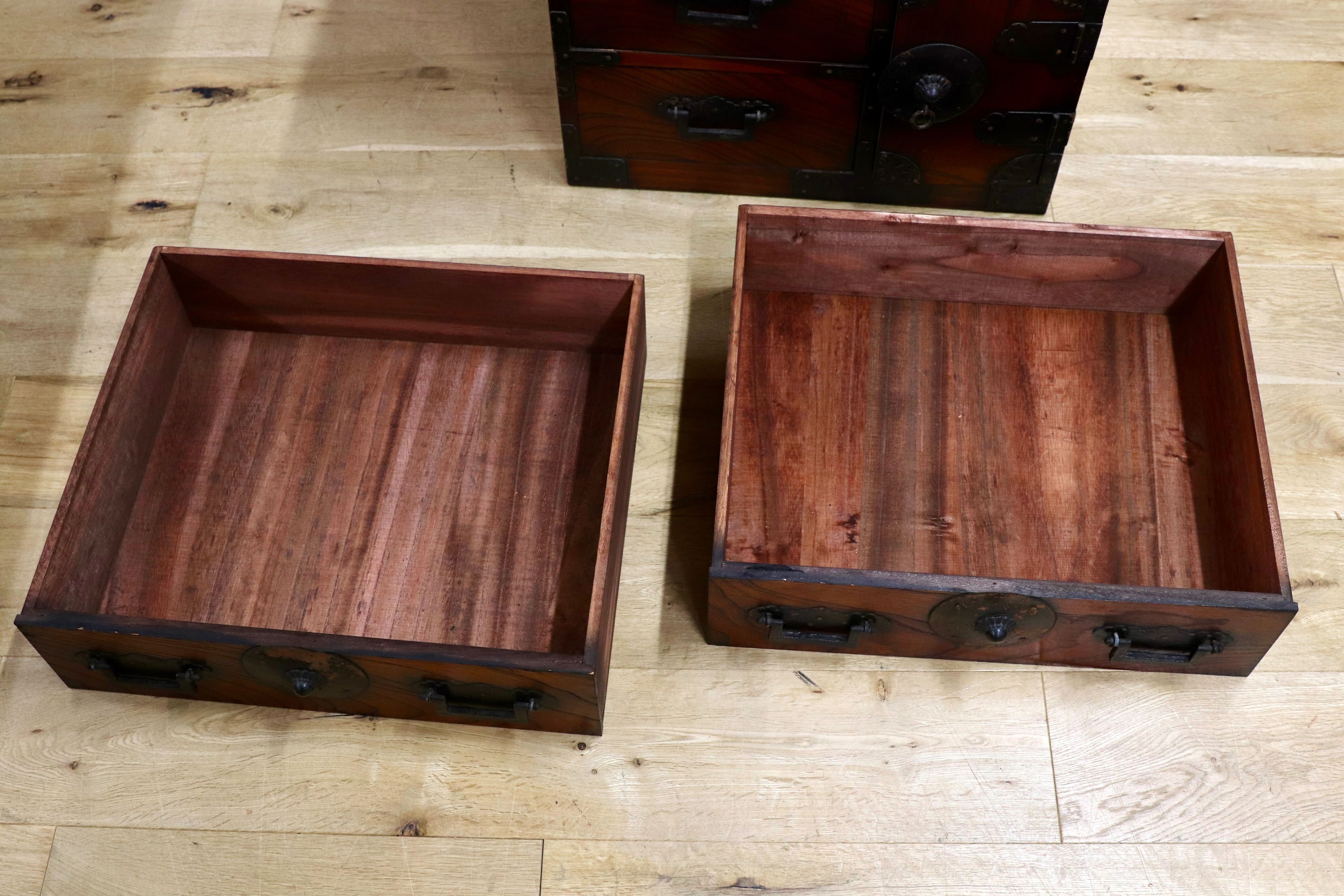 GMHS271○時代箪笥 引出し収納 和家具 アンティーク 伝統工芸 レトロ 和室 座敷