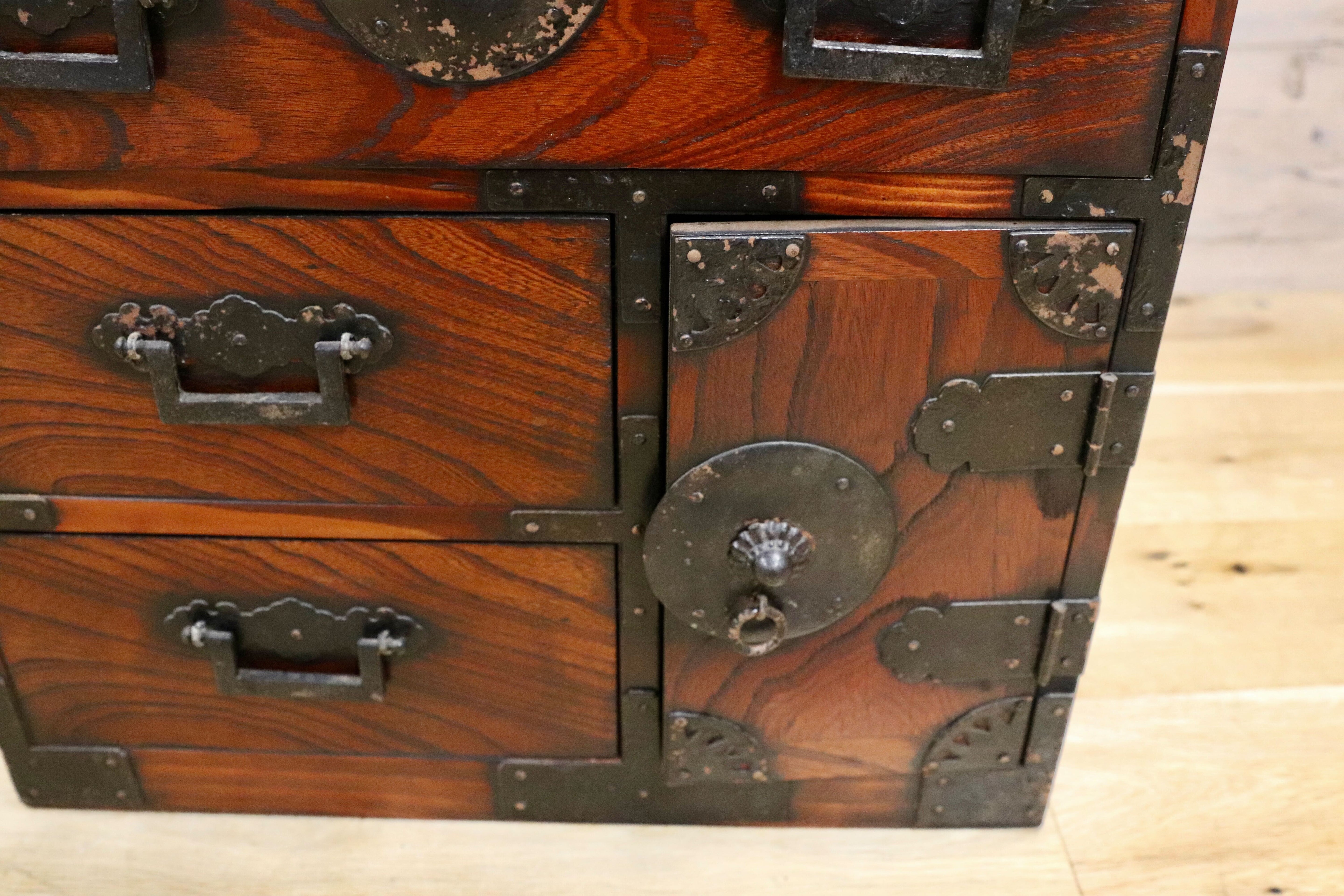 GMHS271○時代箪笥 引出し収納 和家具 アンティーク 伝統工芸 レトロ 和室 座敷