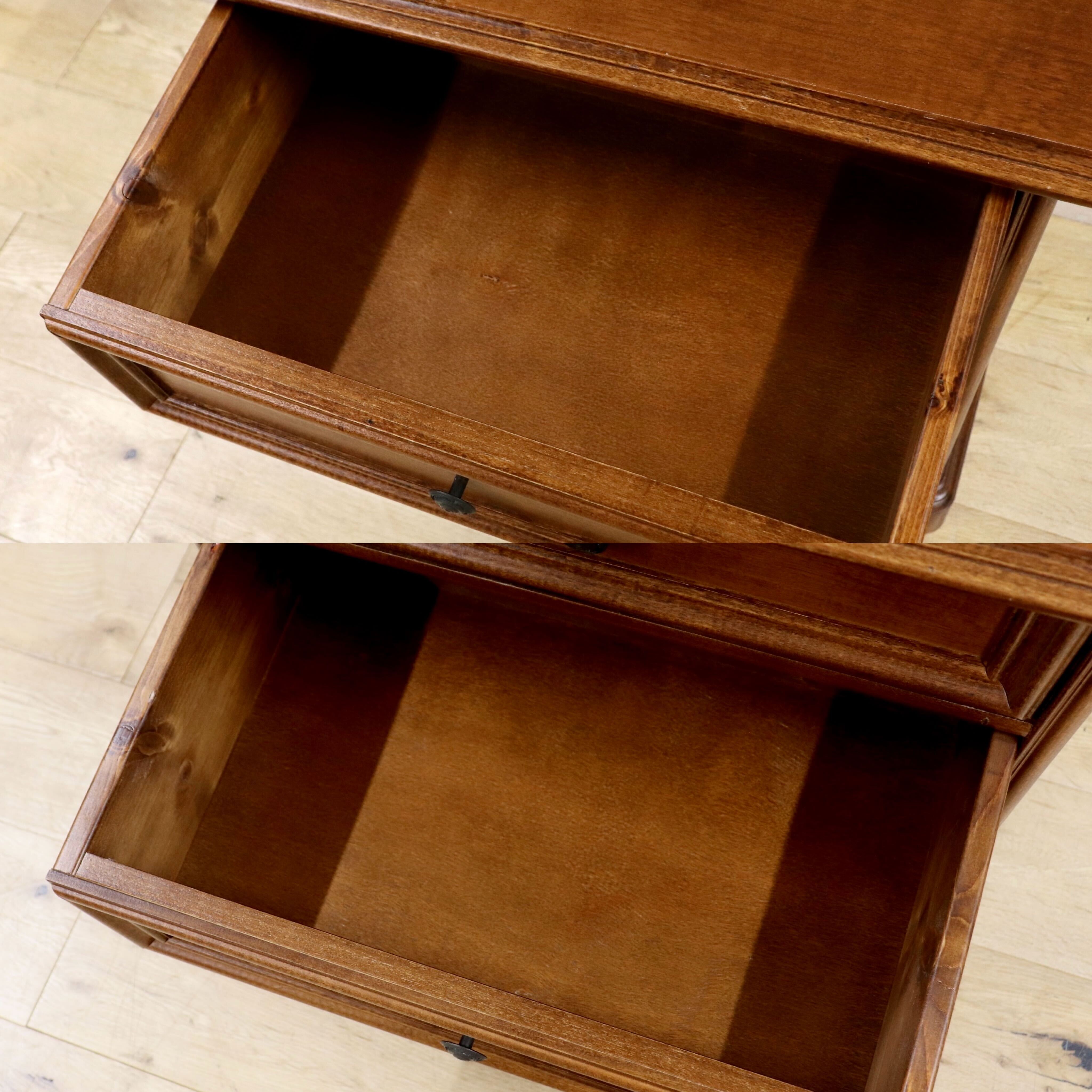 GMIH270○西洋 アンティーク 3段チェスト サイドチェスト ナイトテーブル 収納家具 木製 ヨーロピアン クラシック