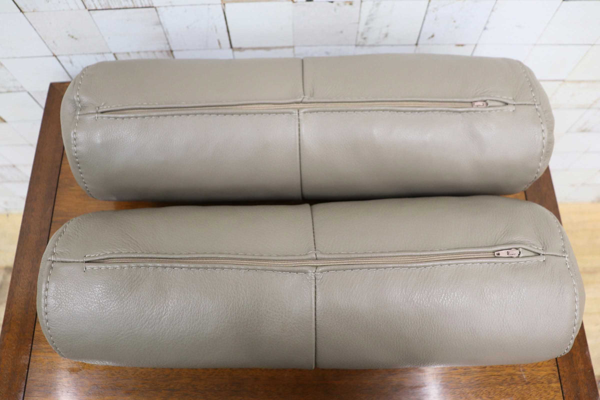 GMJK473B◯IDC大塚家具 L/Sシリーズ クッション ボルスター ヘッドレスト 2点セット 本革 展示品