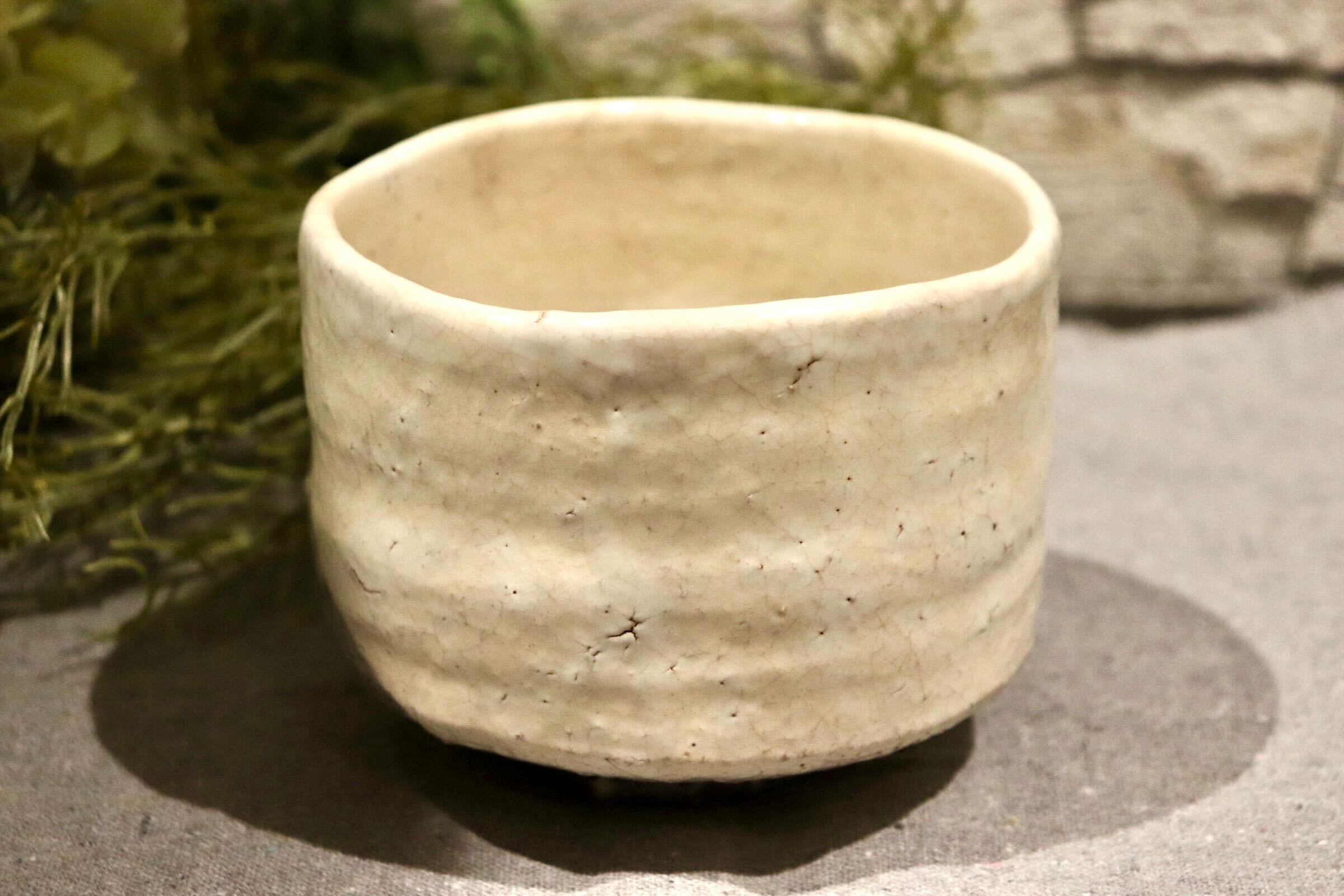 GMIO249A◯圭泉窯 粉引茶碗 陶器 茶器 茶碗 伝統工芸 丹波篠山 未使用