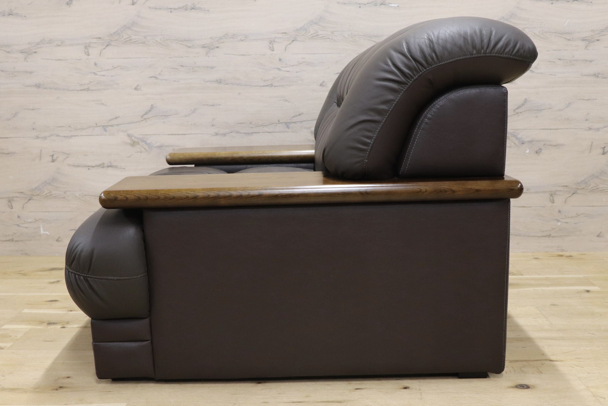 GMJH300C○maruni / マルニ 1人掛けソファ シングルソファ 1pソファ レザー モダン ヴィンテージ レトロ 国産家具