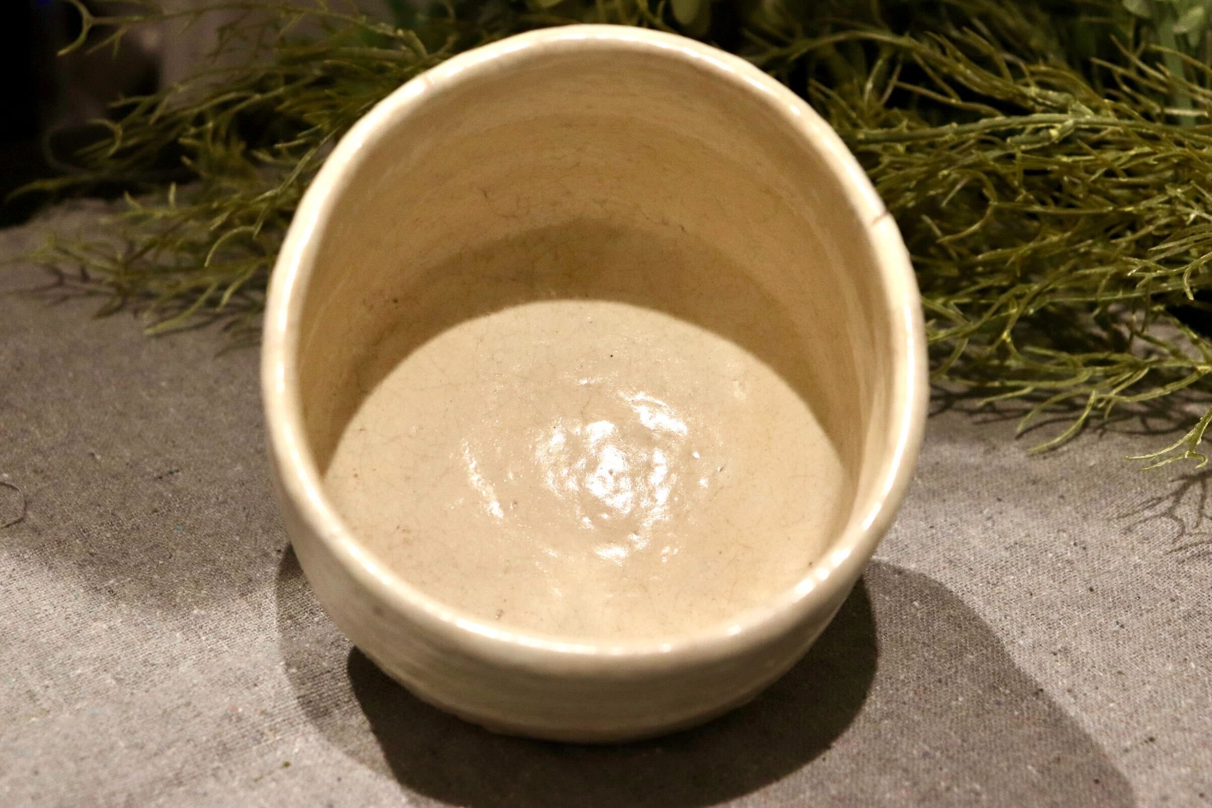 GMIO249A◯圭泉窯 粉引茶碗 陶器 茶器 茶碗 伝統工芸 丹波篠山 未使用