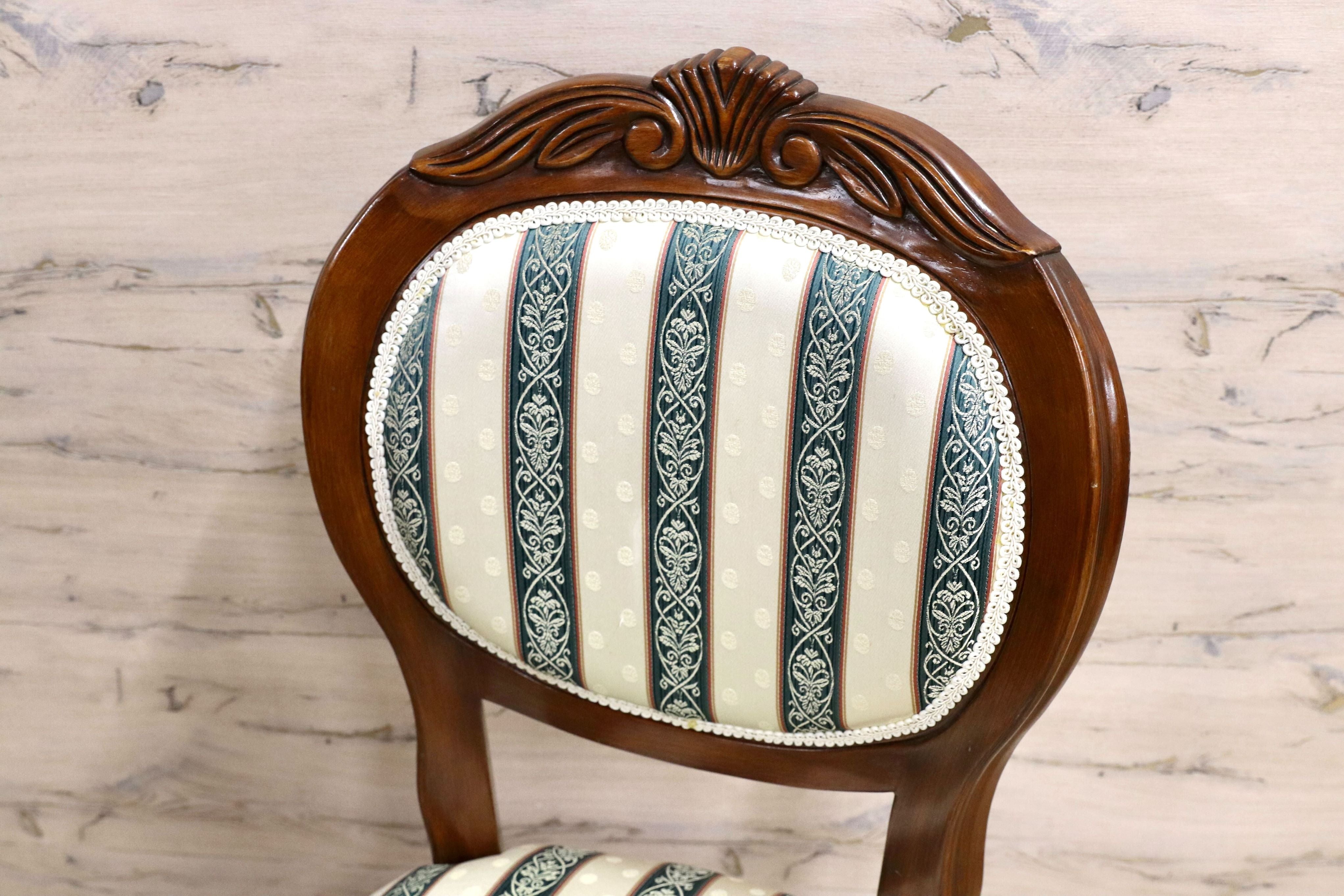 GMGH37B○イタリア製 ダイニングチェア 椅子 クラシック ヨーロピアン エレガント ロココ調 約6.4万