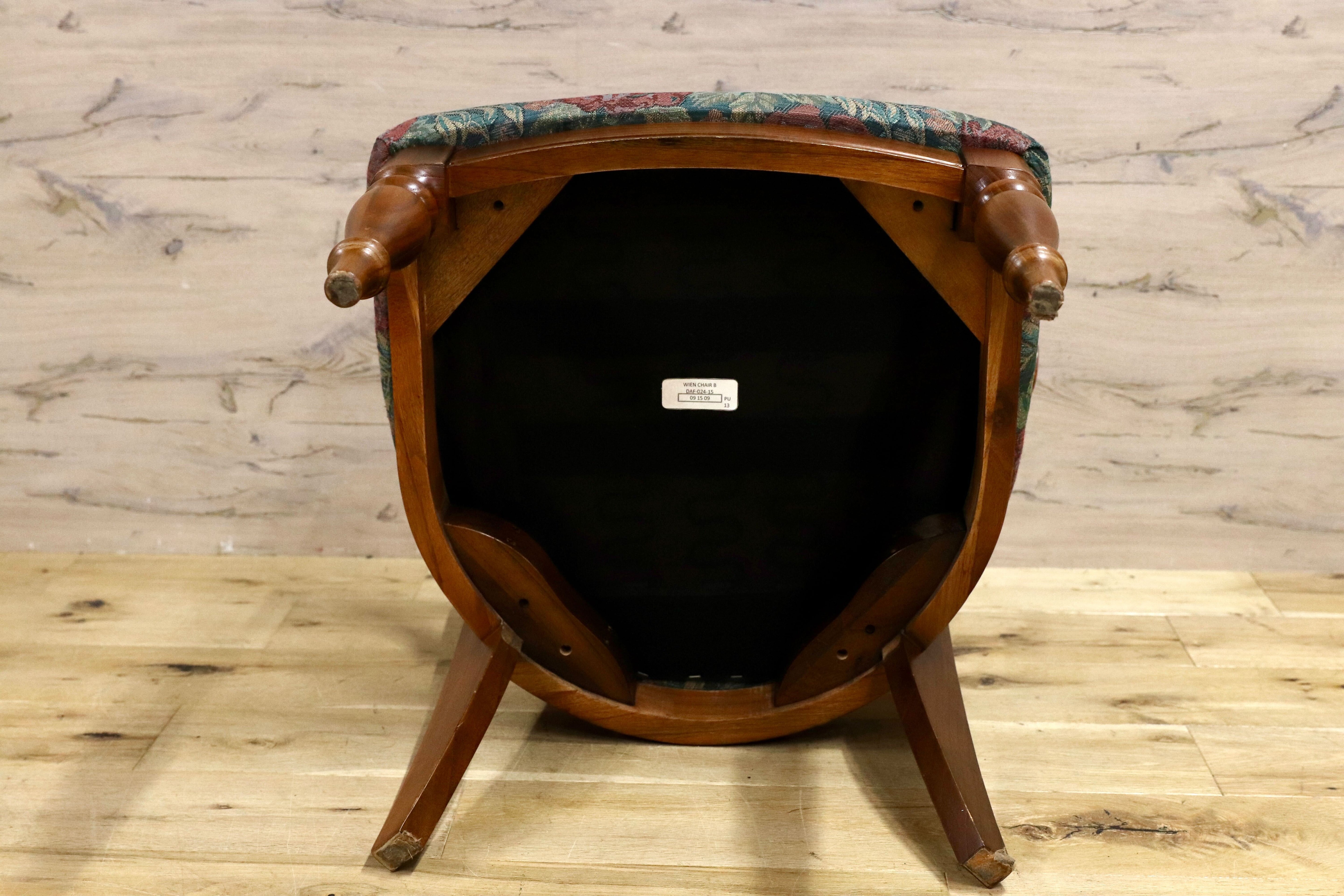 GMHS269B○英国カントリースタイル ダイニングチェア アームチェア 食卓椅子 ファブリック 花柄 アンティーク 検)三越ブルージュ 東海家具