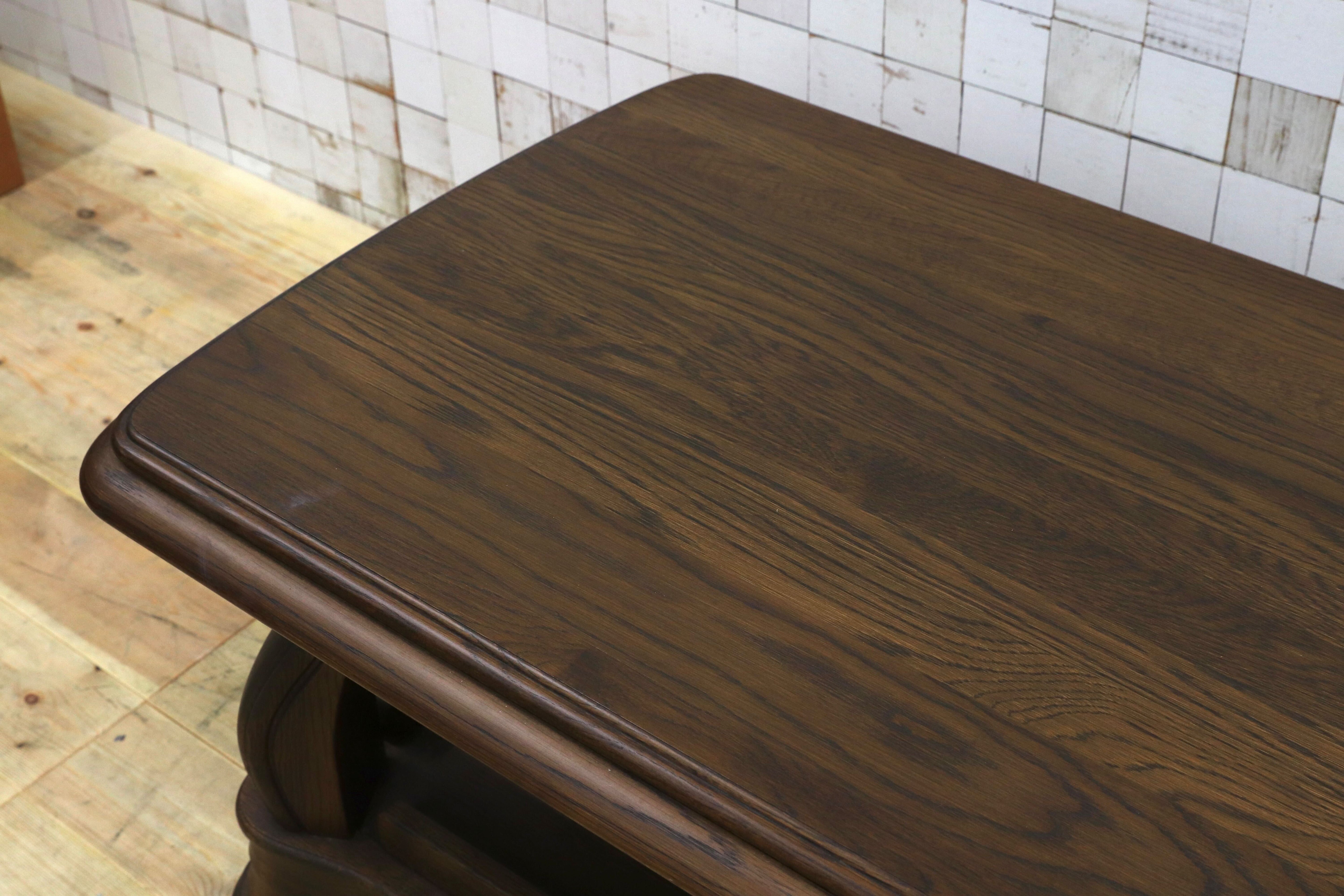 GMHO100○オランダ製 ダッチカントリースタイル センターテーブル リビングテーブル オーク無垢材 カントリー クラシック オールド 応接