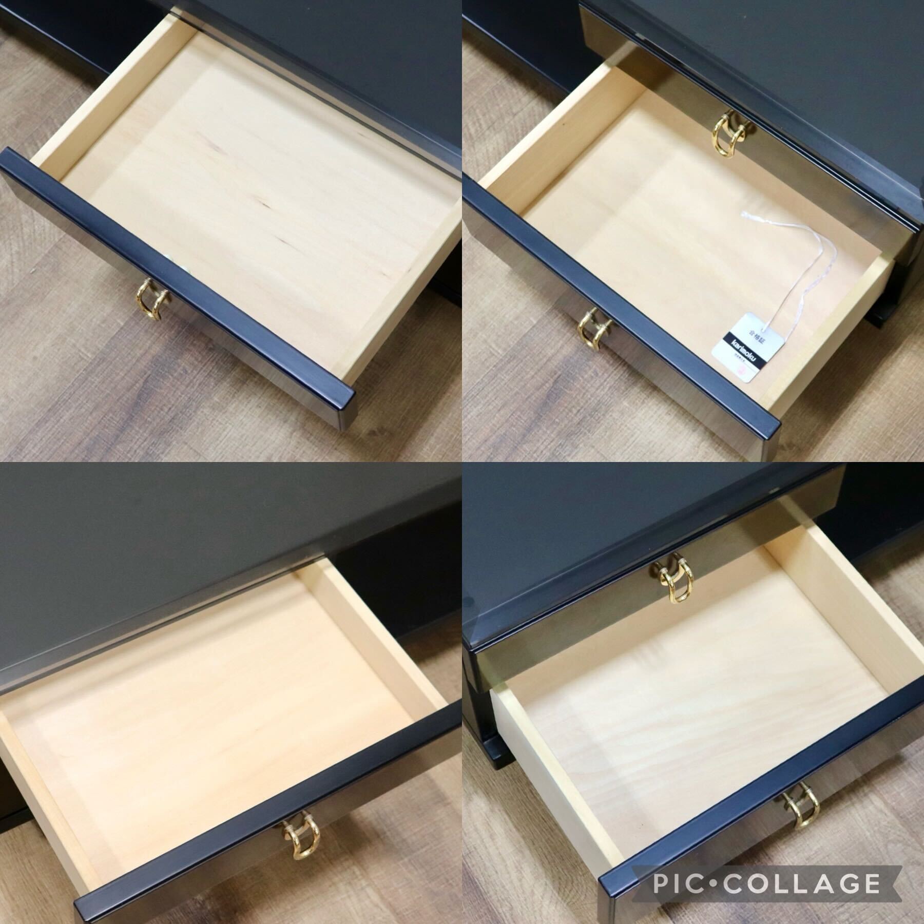 GMGN482C○karimoku / カリモク ガラステーブル センターテーブル リビングテーブル ローテーブル 収納棚 応接 モダン 国産家具