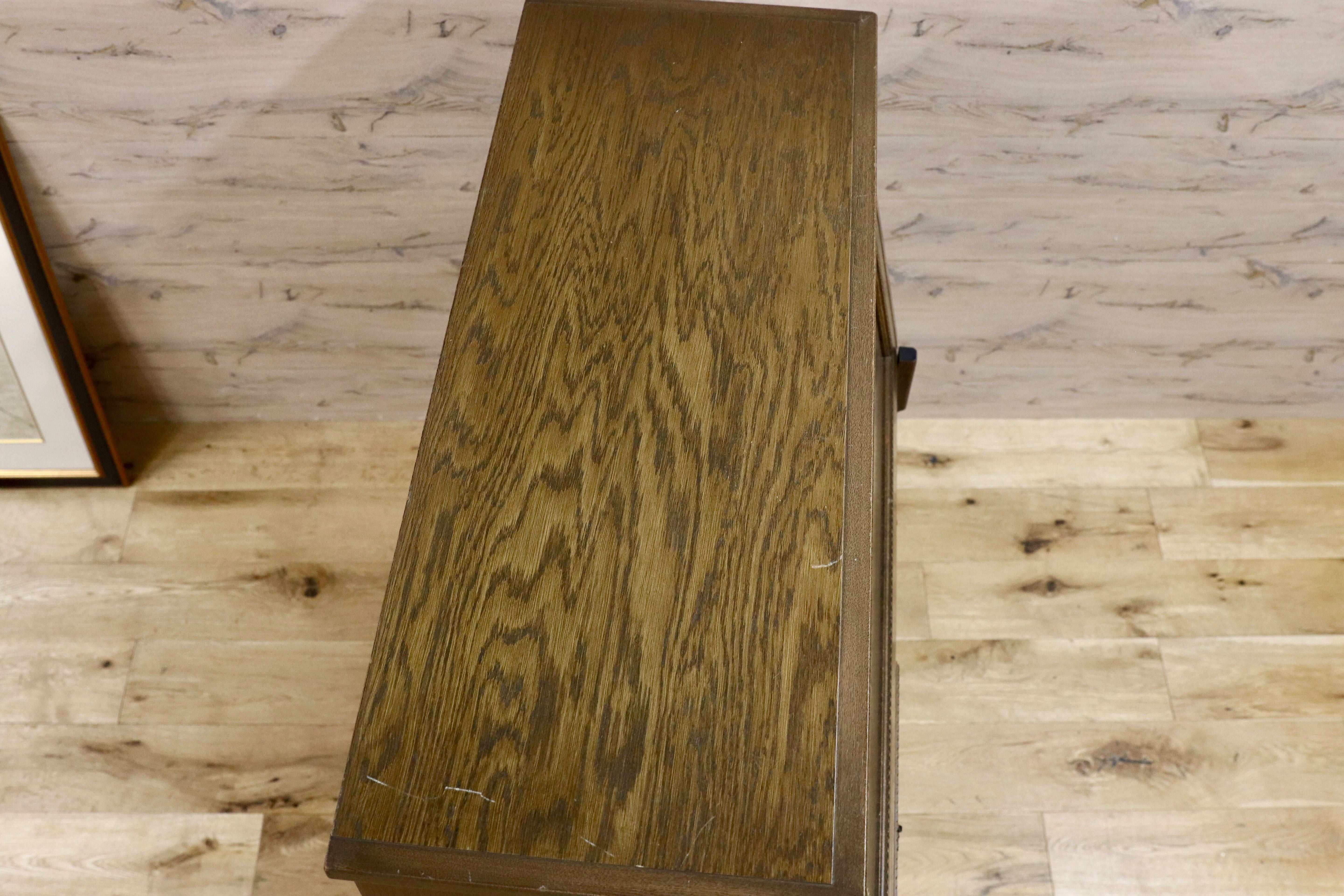 GMGH456○神戸家具 神戸洋家具 伊藤家具 ライティングビューロー デスク 机 楢材 レトロ カントリー 稀少 逸品 アンティーク