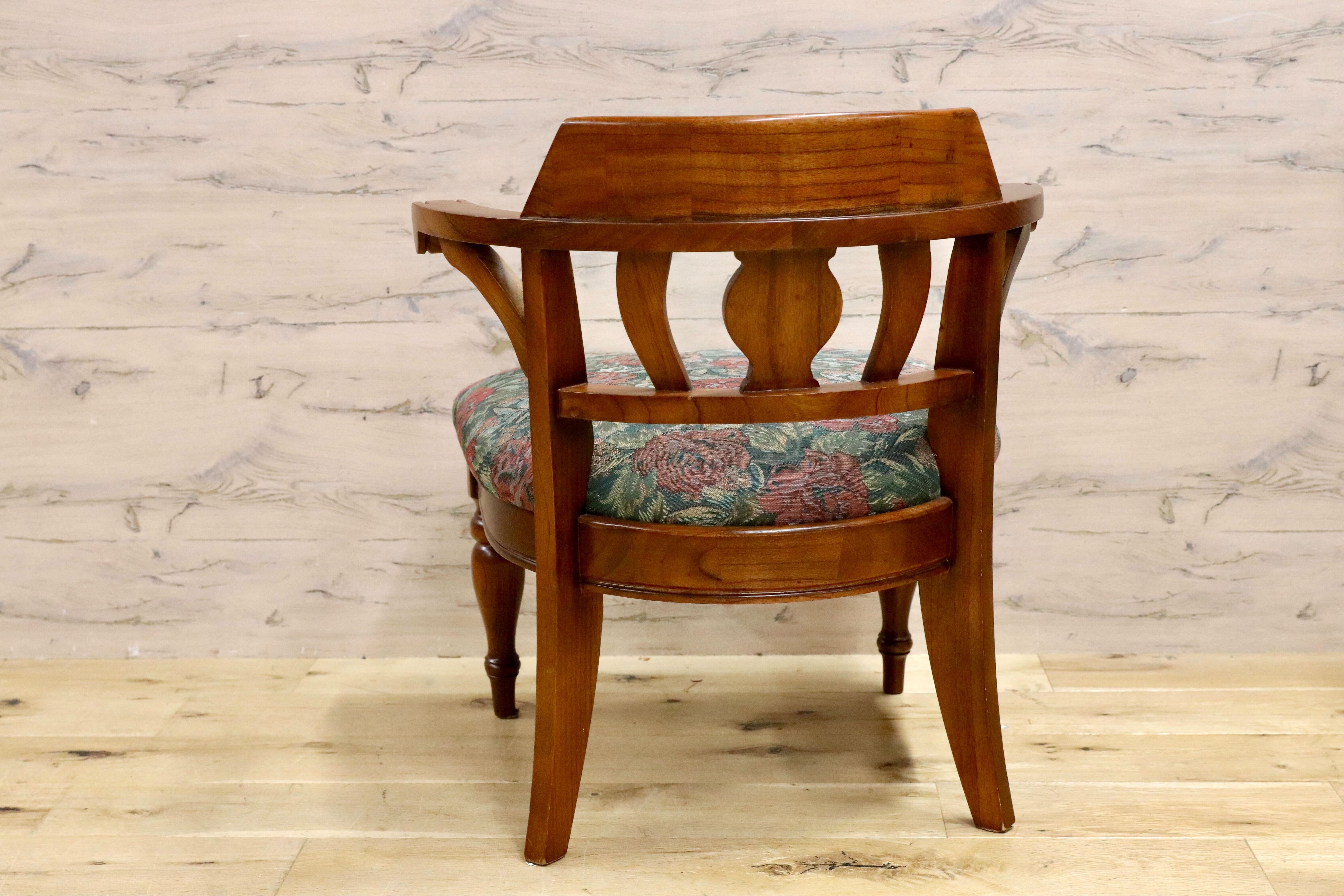 GMHS269C○英国カントリースタイル ダイニングチェア アームチェア 食卓椅子 ファブリック 花柄 アンティーク 検)三越ブルージュ 東海家具