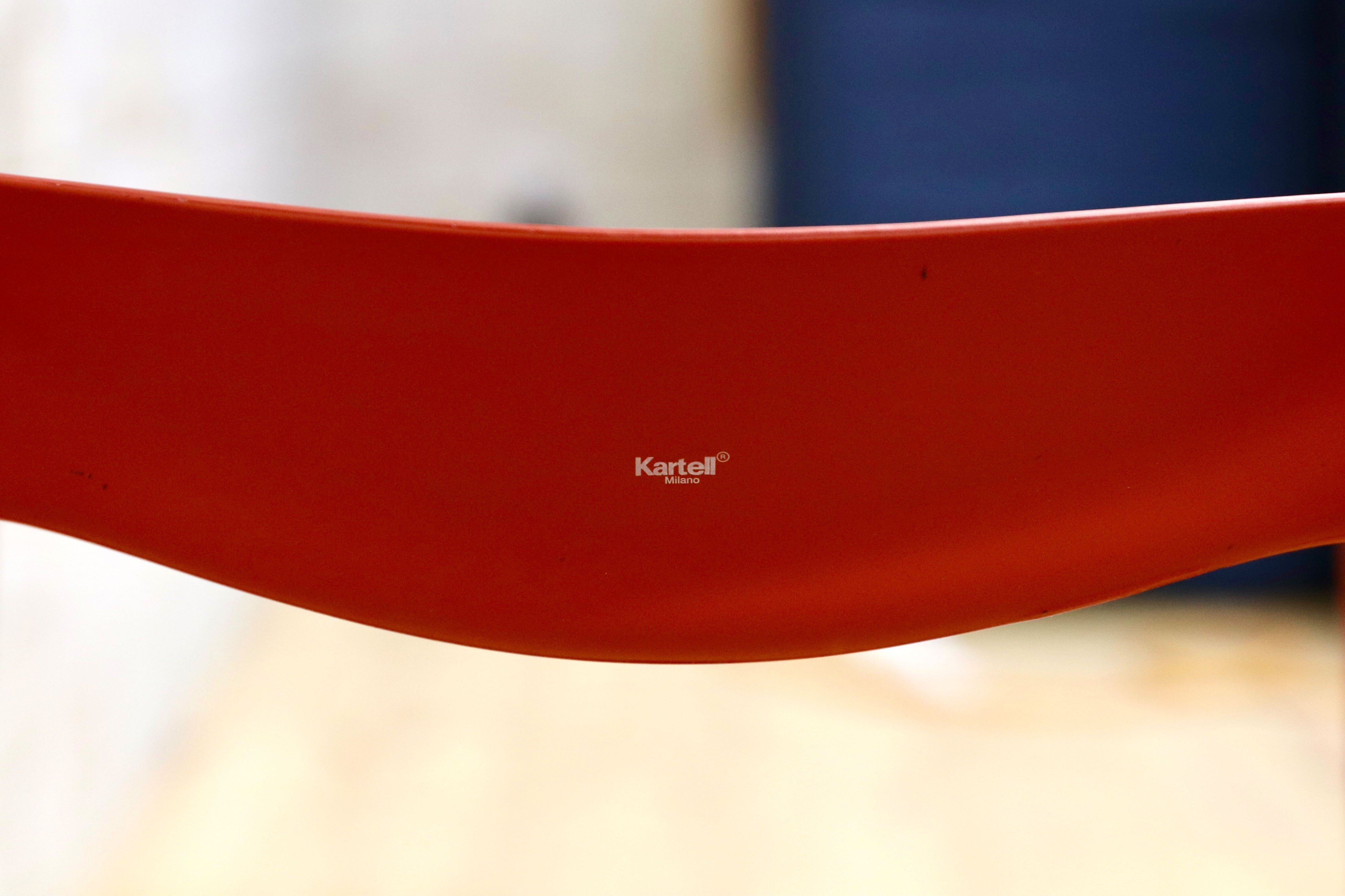 GMHK687○Kartell / カルテル MASTERS マスターズ ダイニングチェア 椅子 アームチェア 定価4.7万 モデルルーム展示品