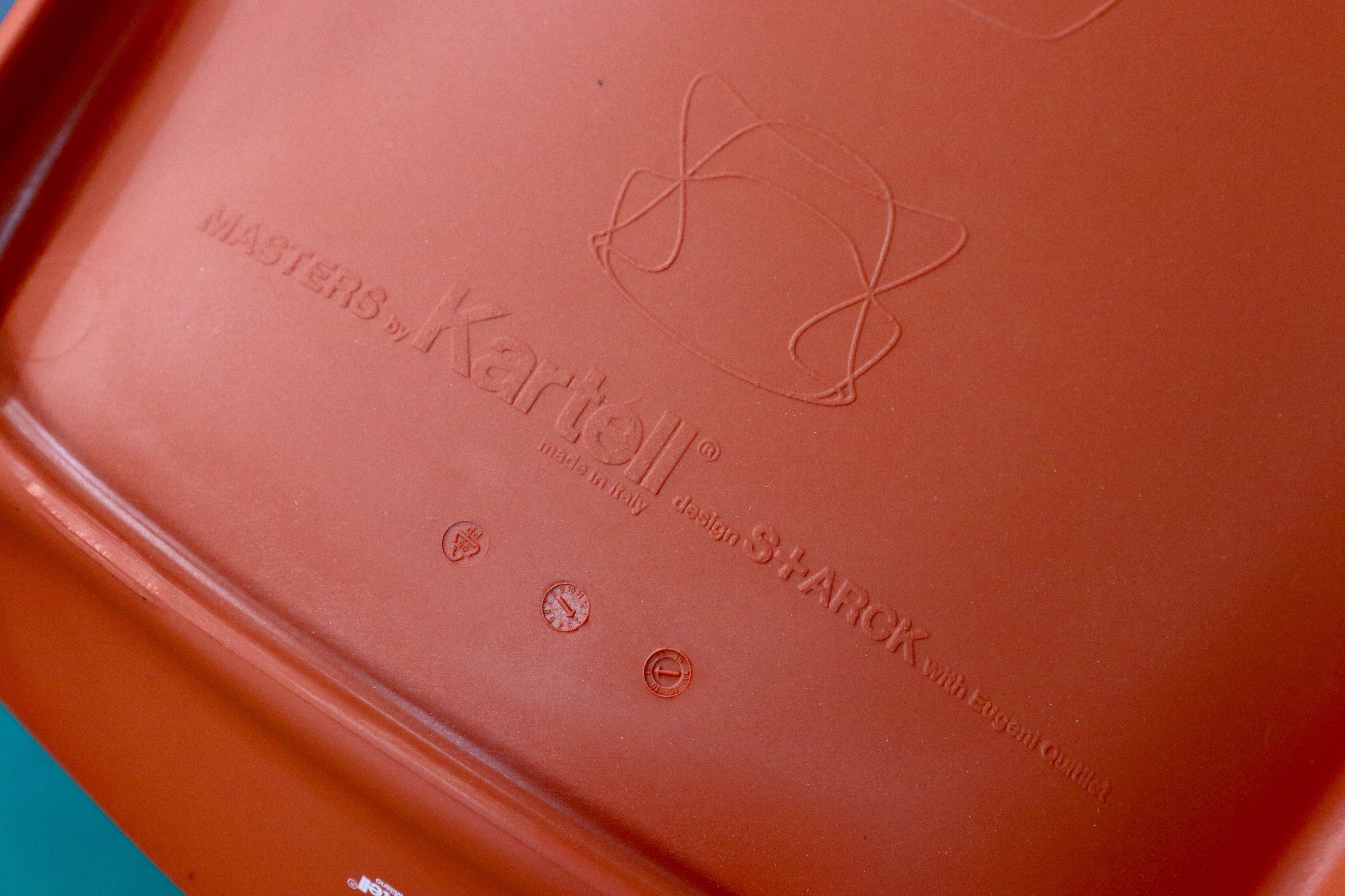 GMHK687○Kartell / カルテル MASTERS マスターズ ダイニングチェア 椅子 アームチェア 定価4.7万 モデルルーム展示品