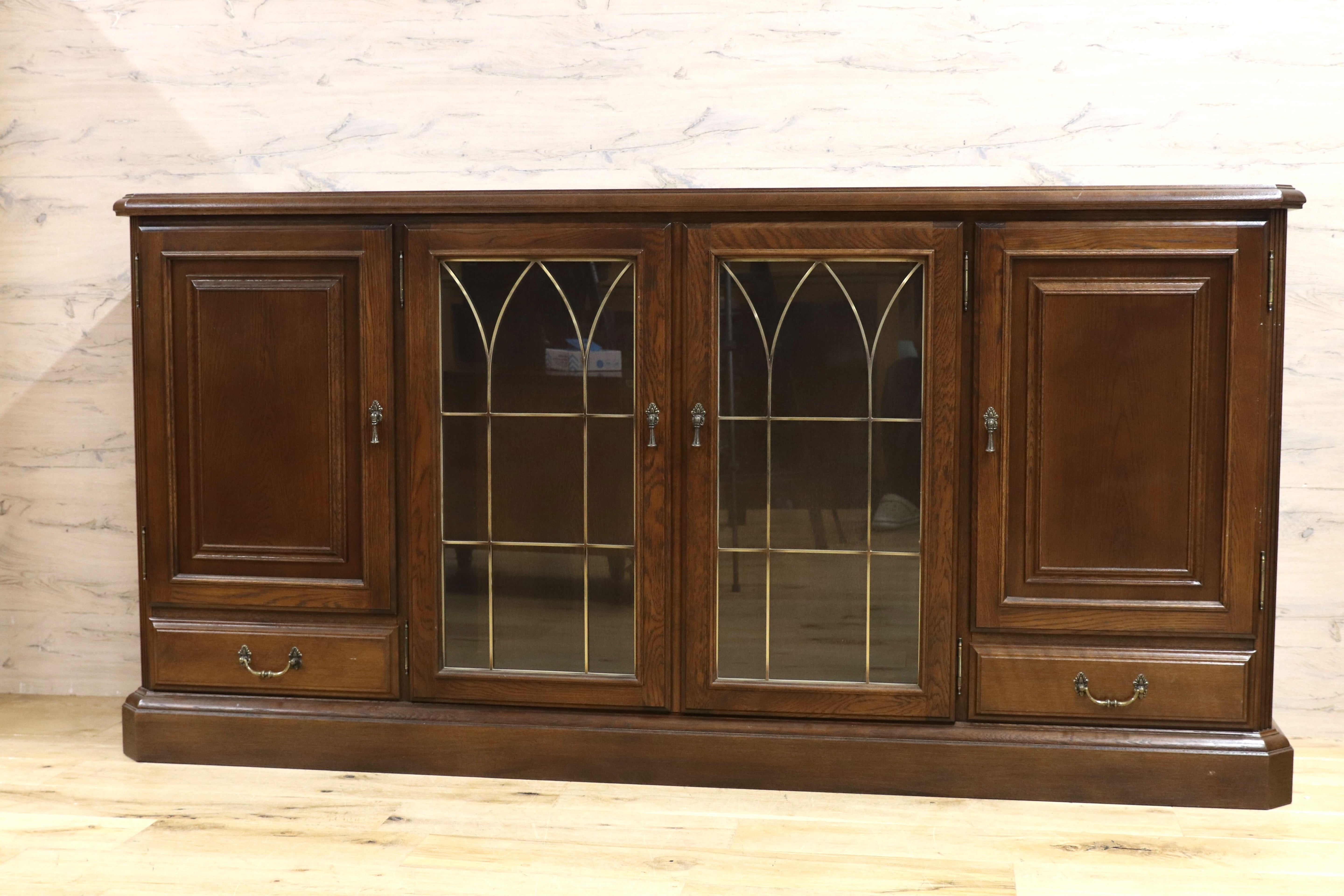 GMHK353○domani / ドマーニ クイーンズライフ サイドボード リビングボード カリモク最高峰 クラシック オーク ブラウン 定価71.5万