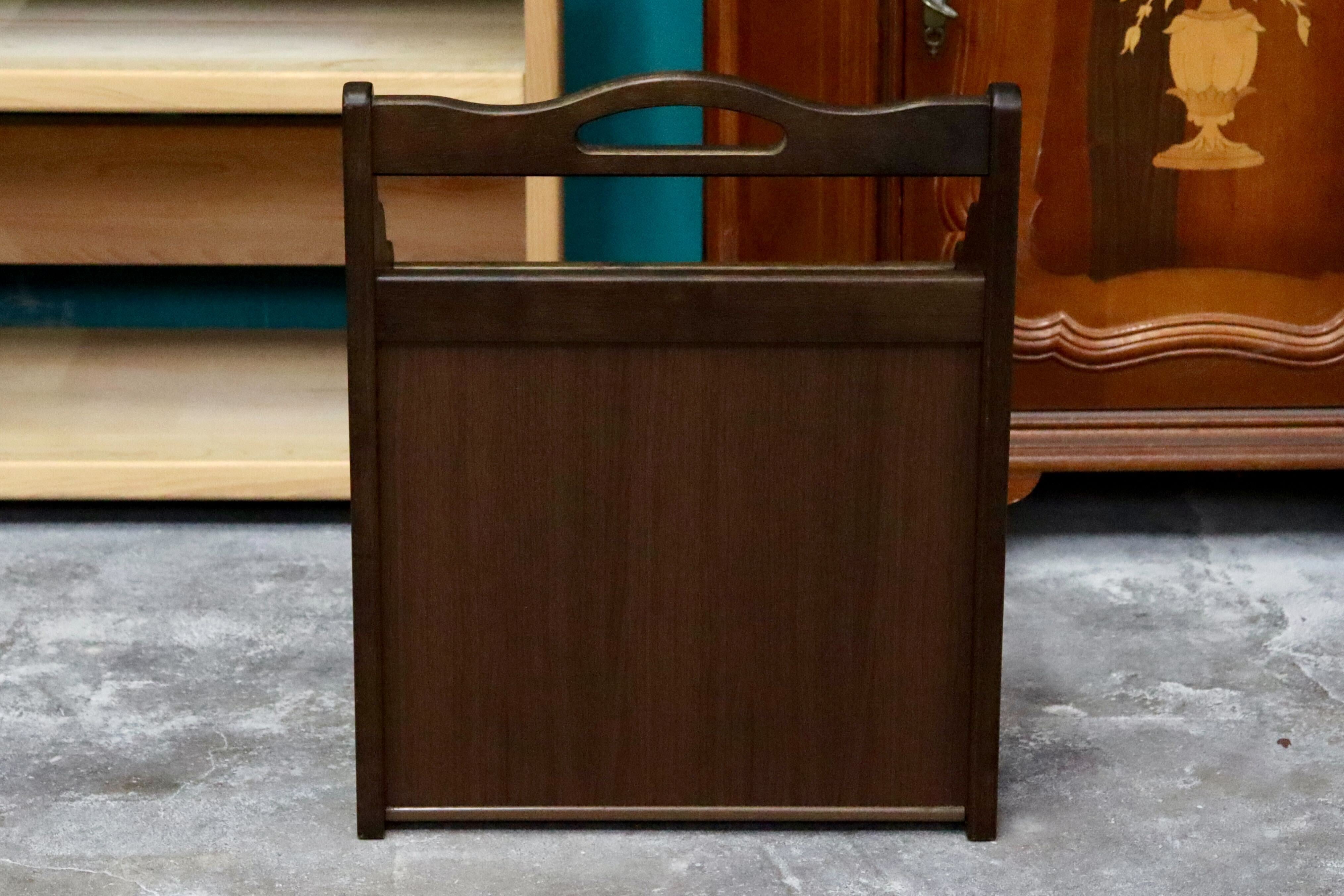 GMIH88○karimoku / カリモク マガジンラック ブックスタンド 木製 ブラウン 国産家具 アンティーク調 レトロ