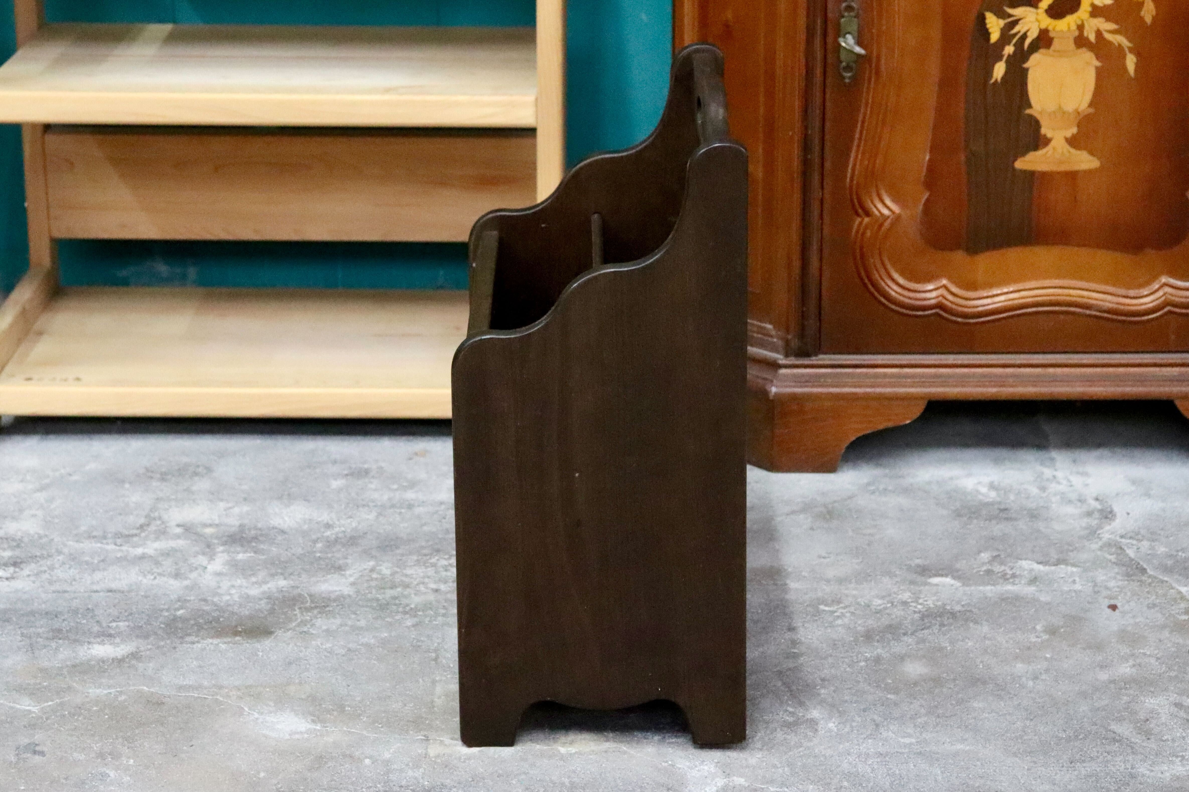 GMIH88○karimoku / カリモク マガジンラック ブックスタンド 木製 ブラウン 国産家具 アンティーク調 レトロ