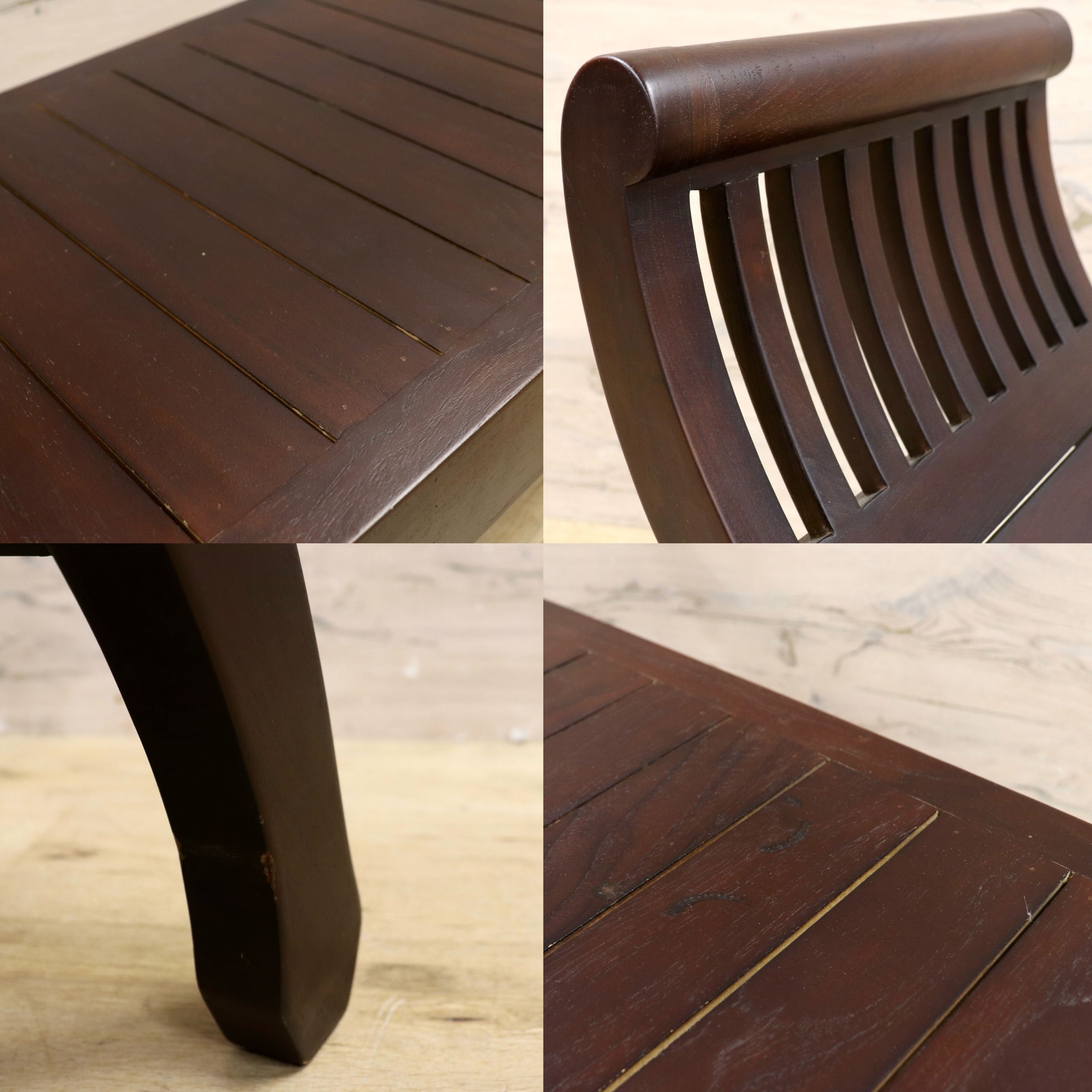 GMIK560A○カルティニベンチ アジアン家具 チーク無垢材 ベンチ 玄関椅子 オブジェ アンティーク リゾート バリ島