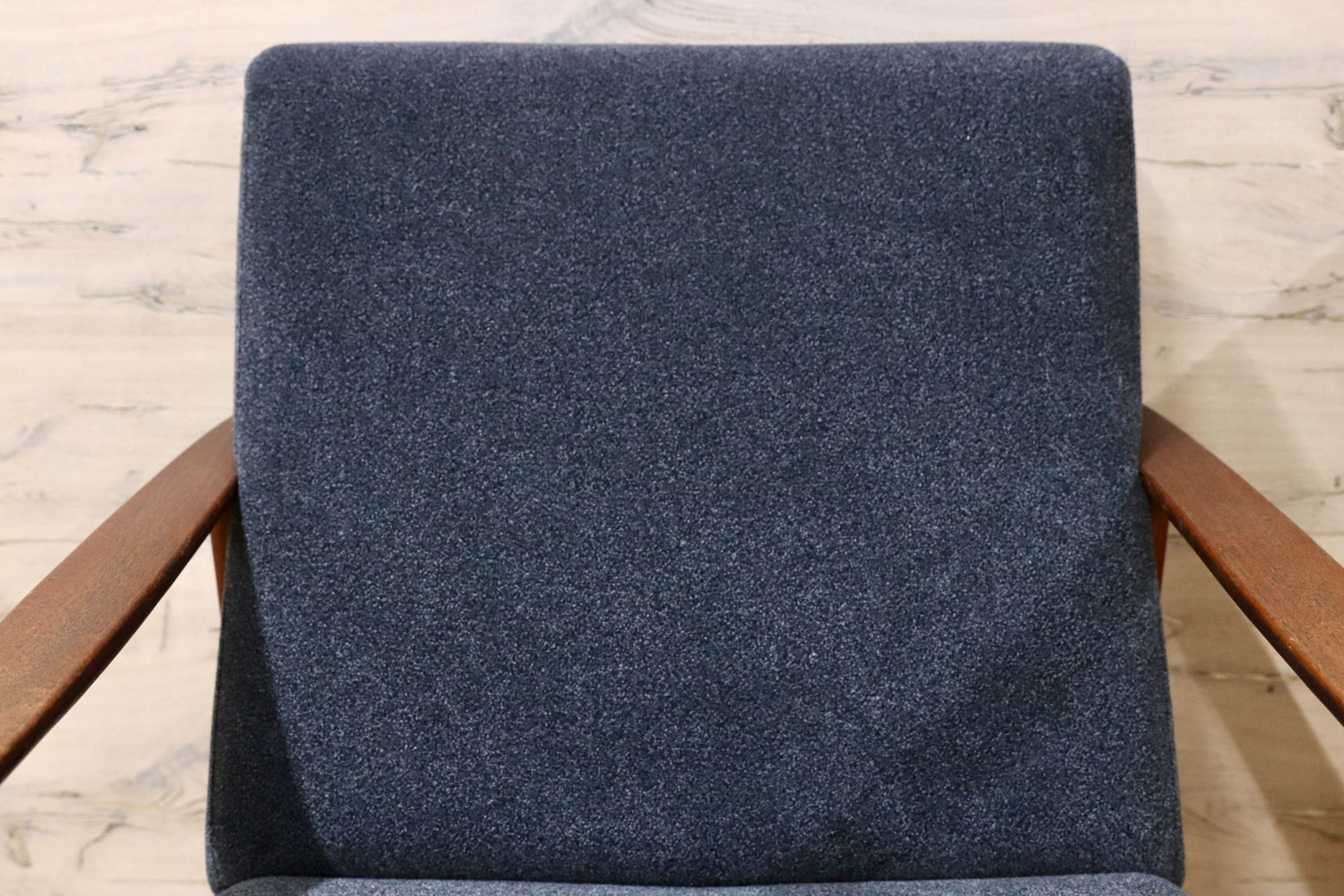 GMFK822A○北欧スタイル ヴィンテージ イージーチェア アームソファ チーク材 60年代 検)天童木工 デンマーク ゲタマ フィンユール