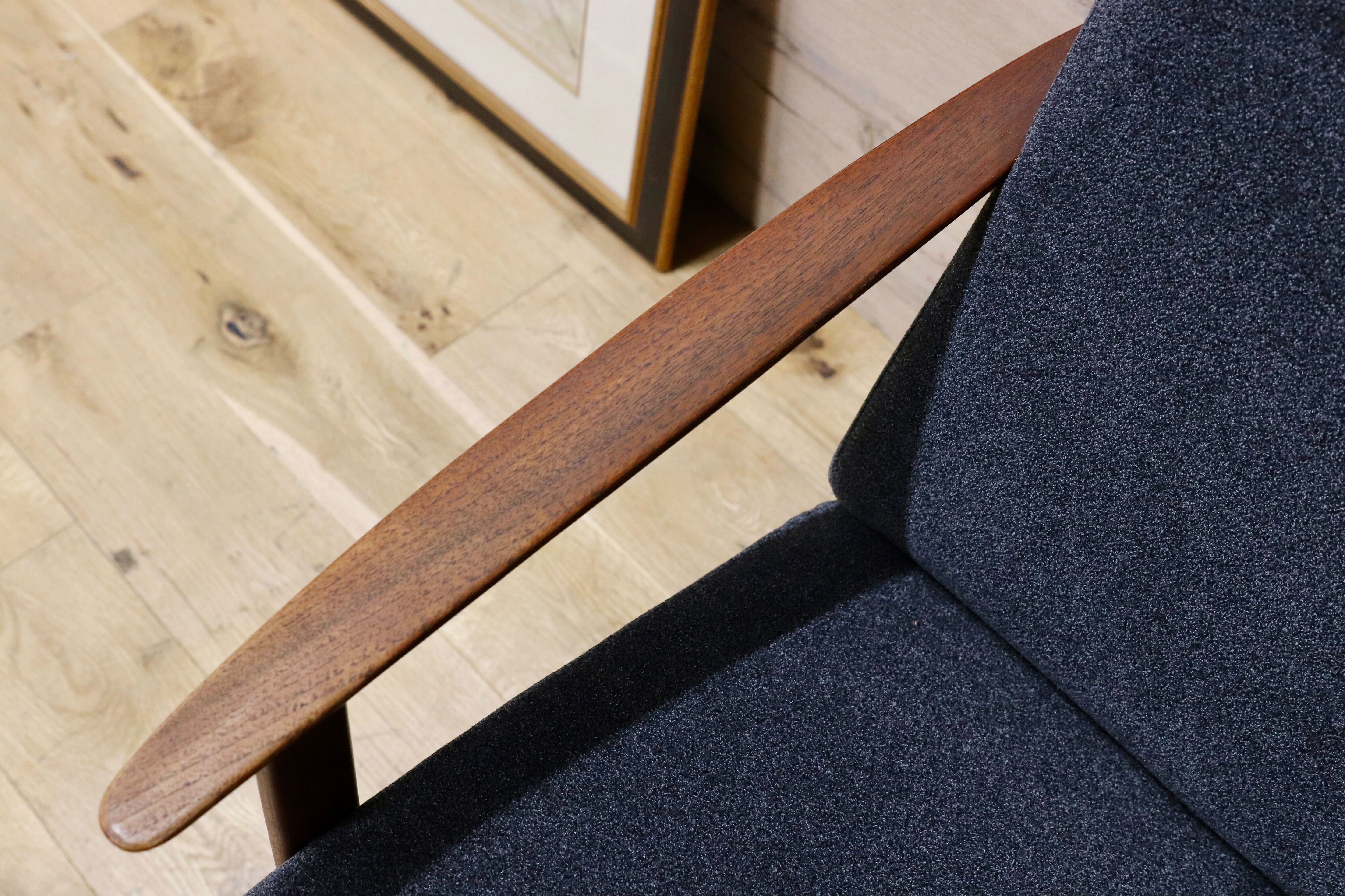 GMFK822A○北欧スタイル ヴィンテージ イージーチェア アームソファ チーク材 60年代 検)天童木工 デンマーク ゲタマ フィンユール