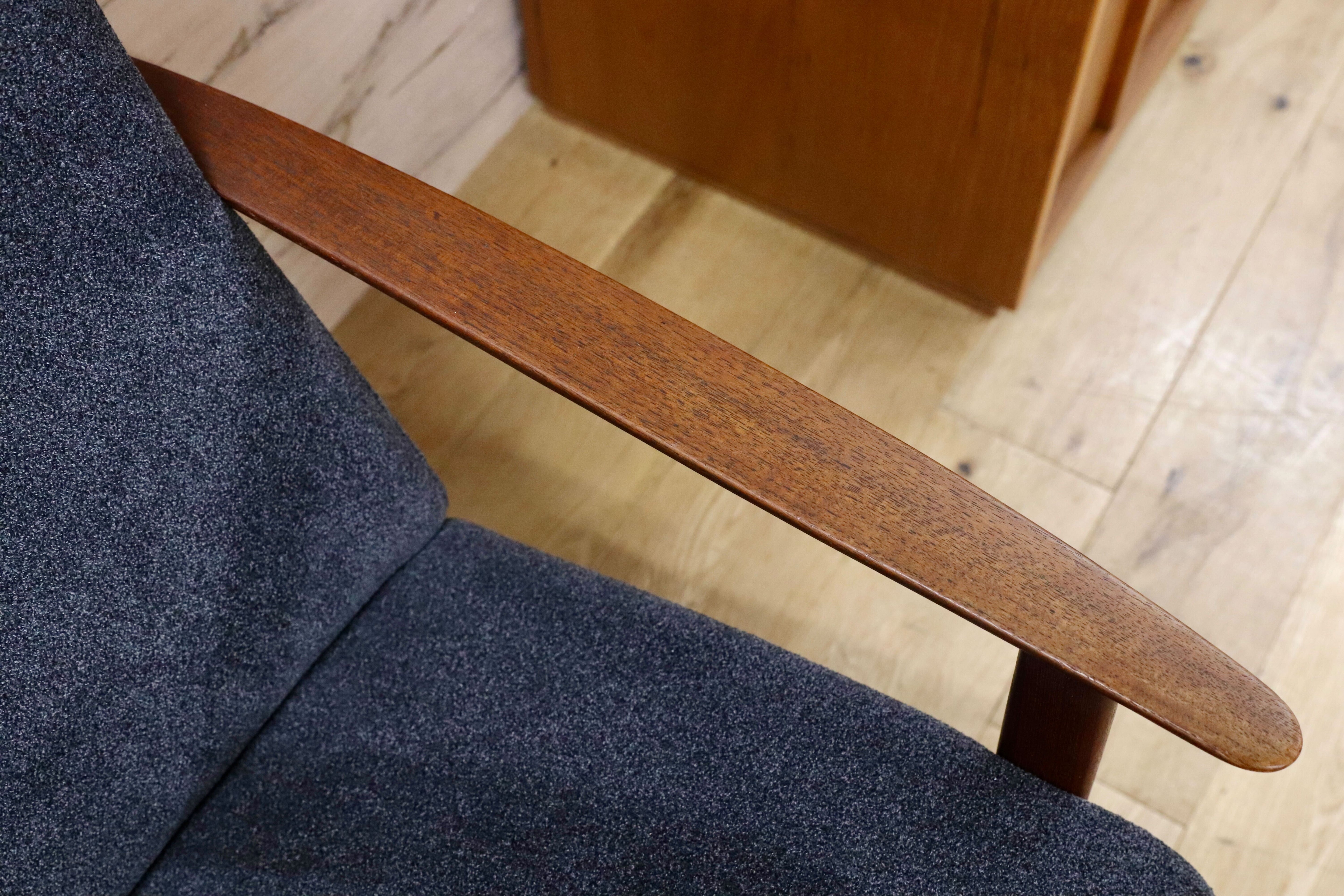 GMFK822A○北欧スタイル ヴィンテージ イージーチェア アームソファ チーク材 60年代 検)天童木工 デンマーク ゲタマ フィンユール