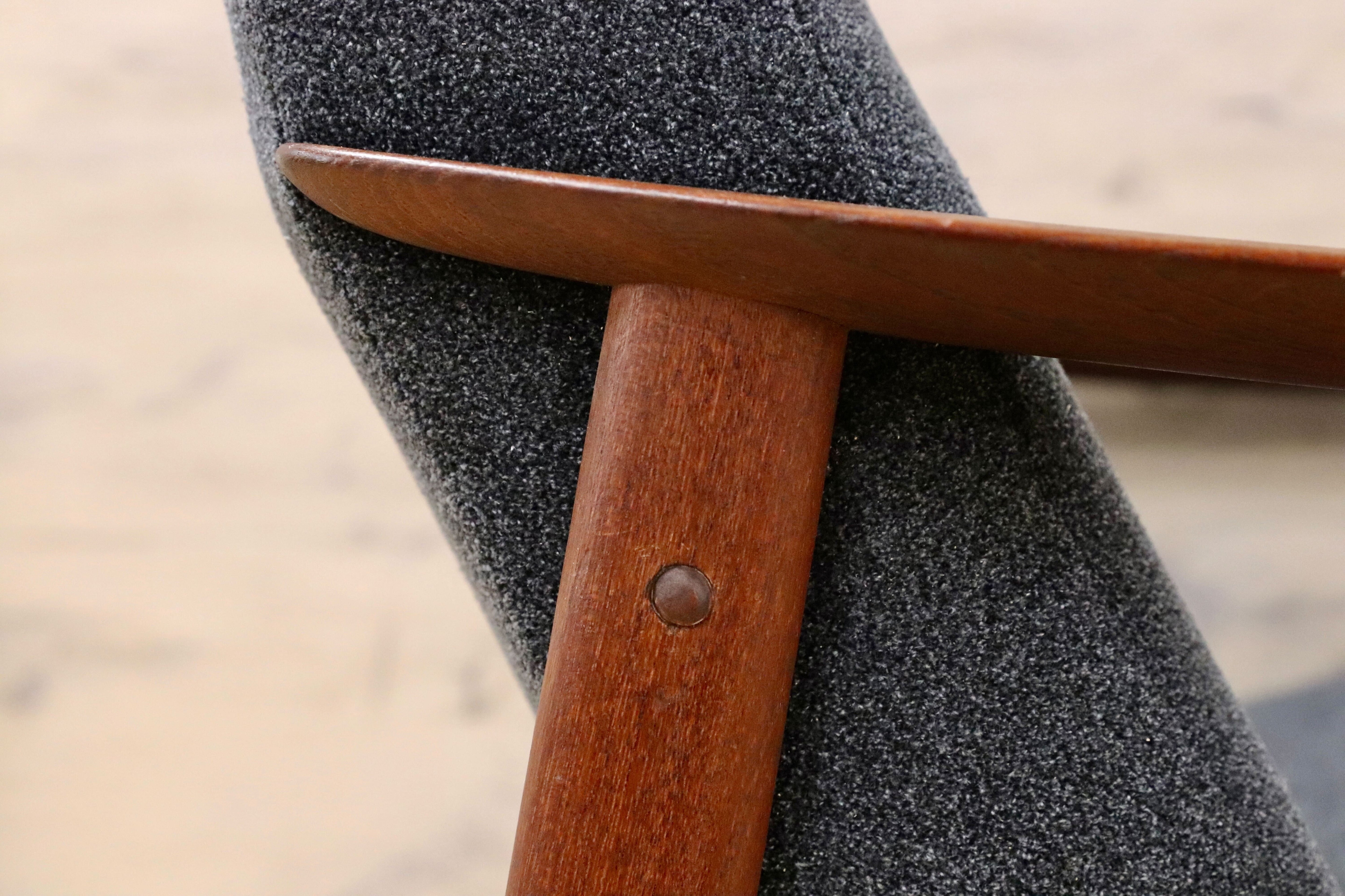 GMFK822A○北欧スタイル ヴィンテージ イージーチェア アームソファ チーク材 60年代 検)天童木工 デンマーク ゲタマ フィンユール