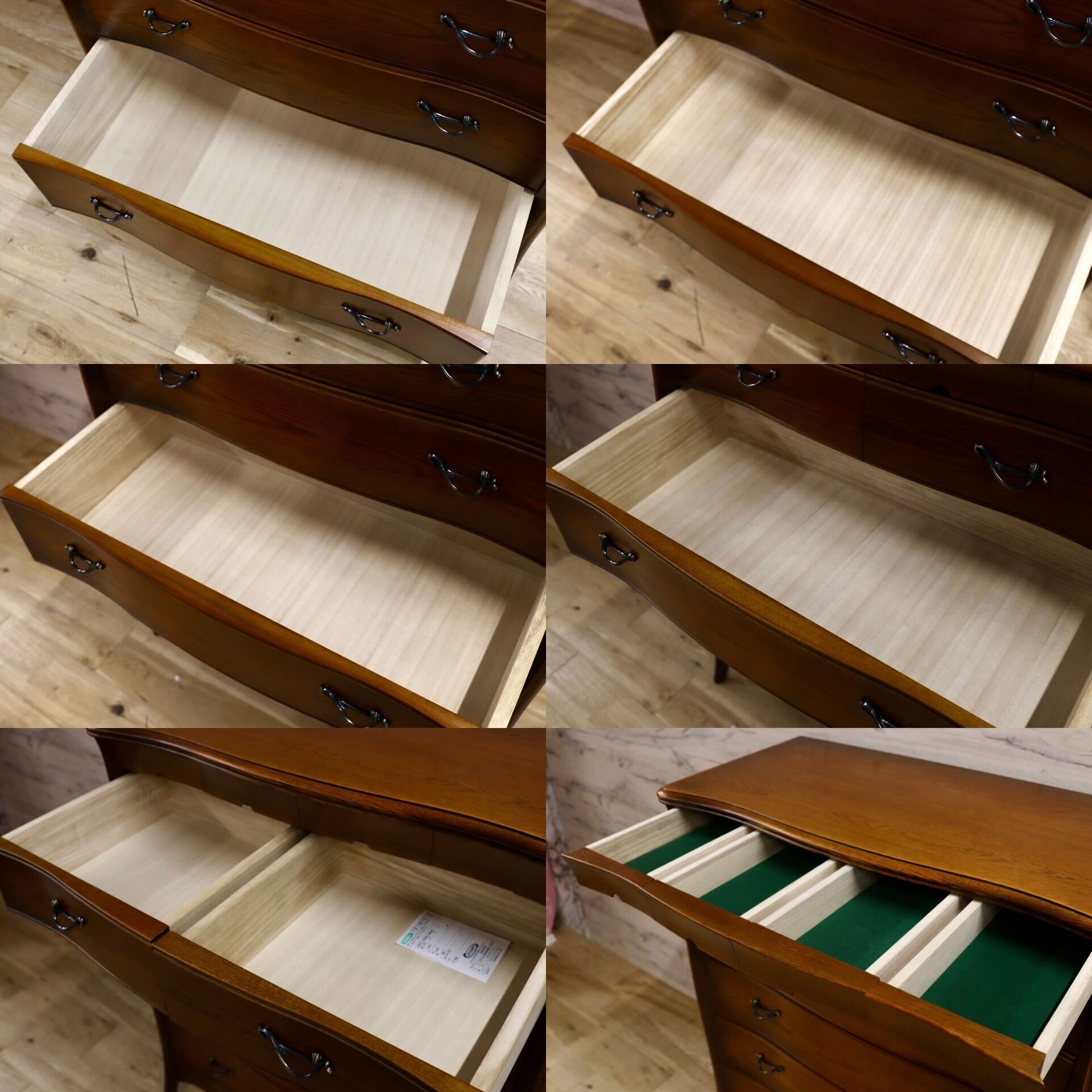 GMHK810○松永工房 Continue カンティーニュ チェスト ハイチェスト クラシック エレガント 整理箪笥 約32万