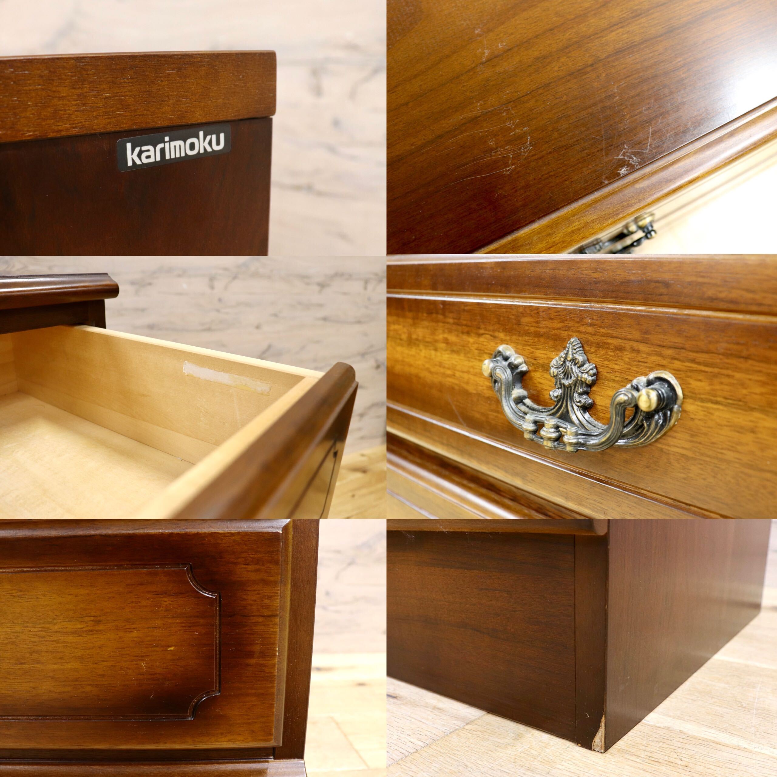 GMIH298○karimoku / カリモク コロニアル サイドチェスト 4段チェスト 収納家具 引き出し収納 チェスト クラシック 国産家具