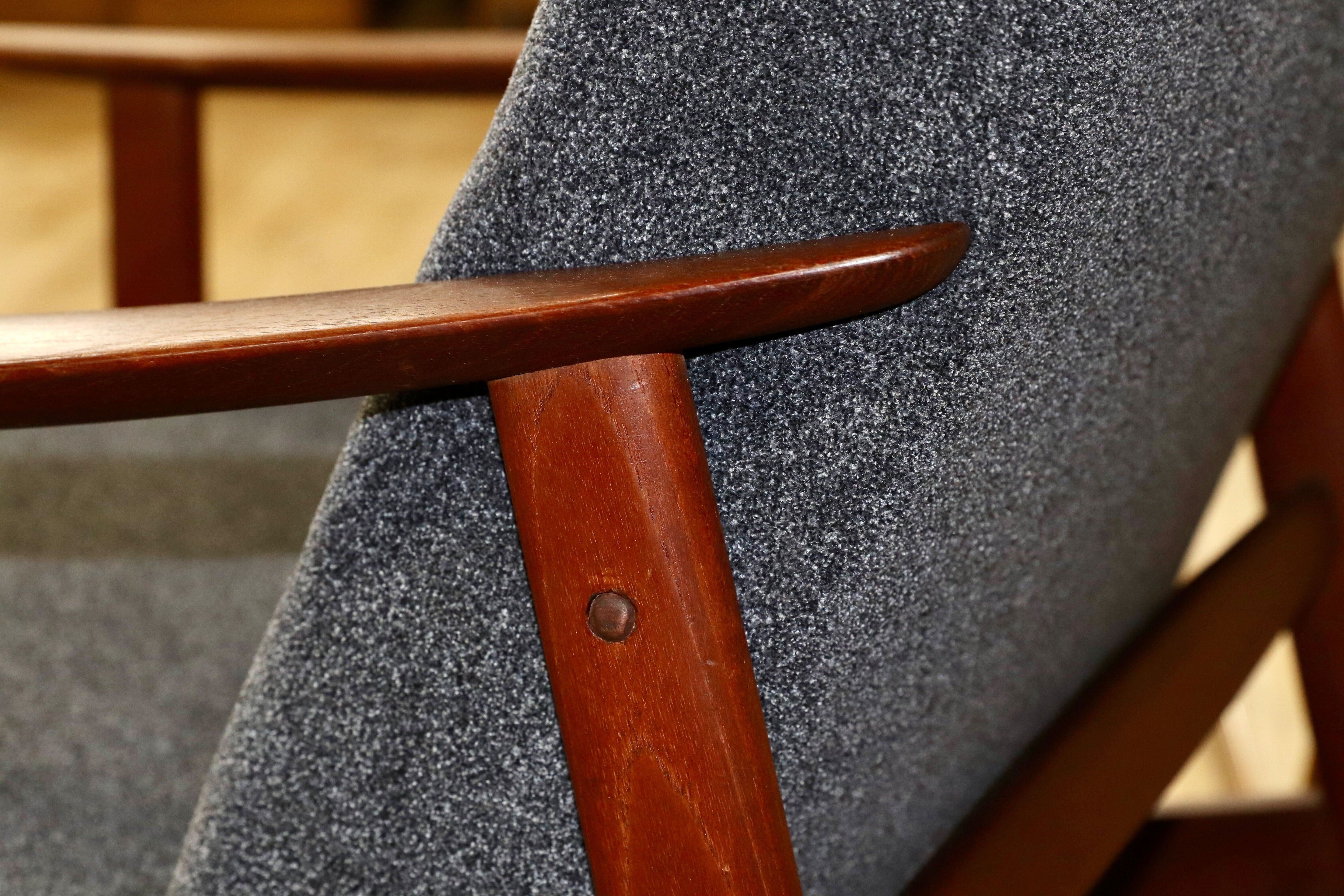 GMFK822B○北欧スタイル ヴィンテージ イージーチェア アームソファ チーク材 60年代 検)天童木工 デンマーク ゲタマ フィンユール