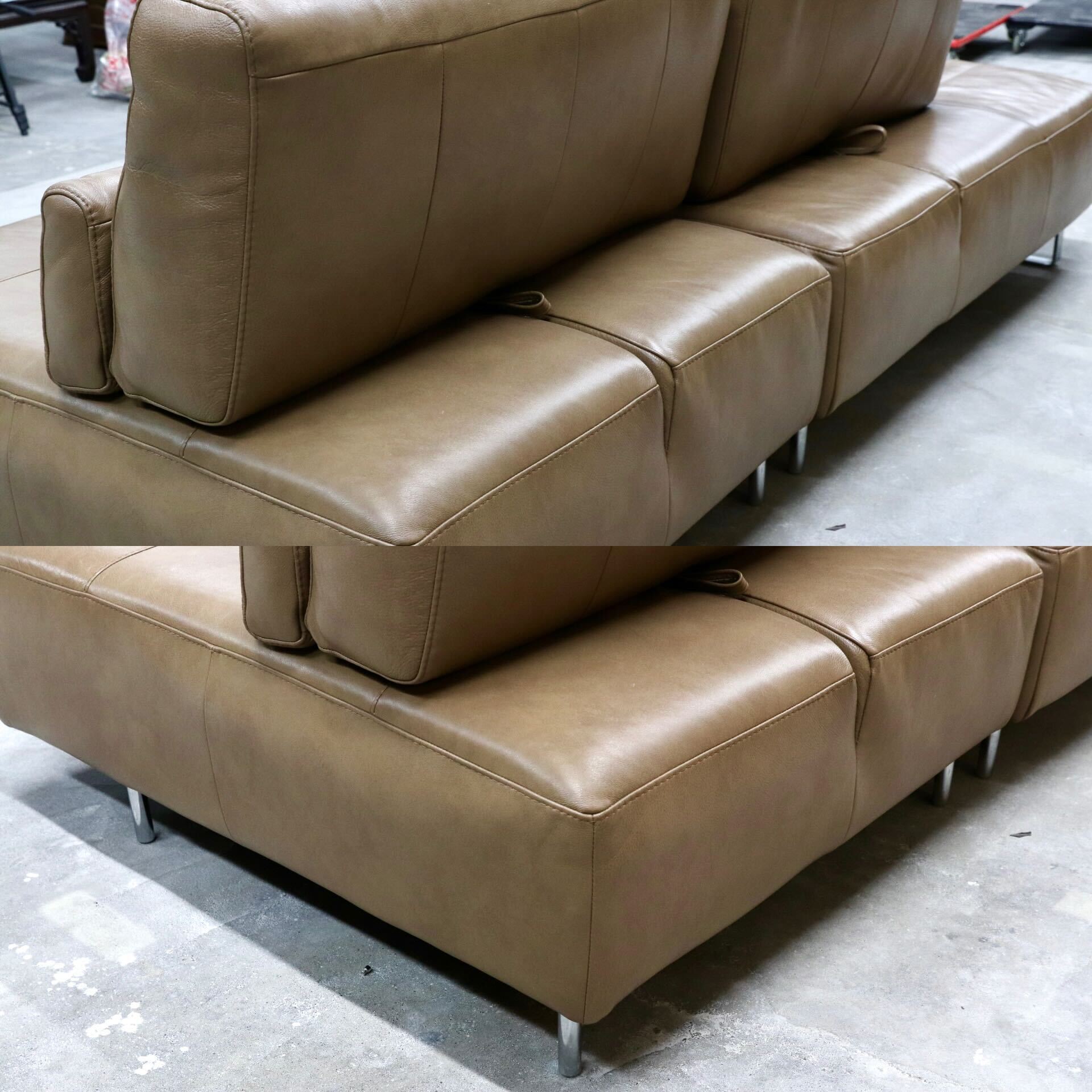 GMHN202○niccoline / ニコライン 本革 レザー カウチソファ 背もたれ可動式 イタリア製 高級家具 モダン 検)cassina b&b arflex