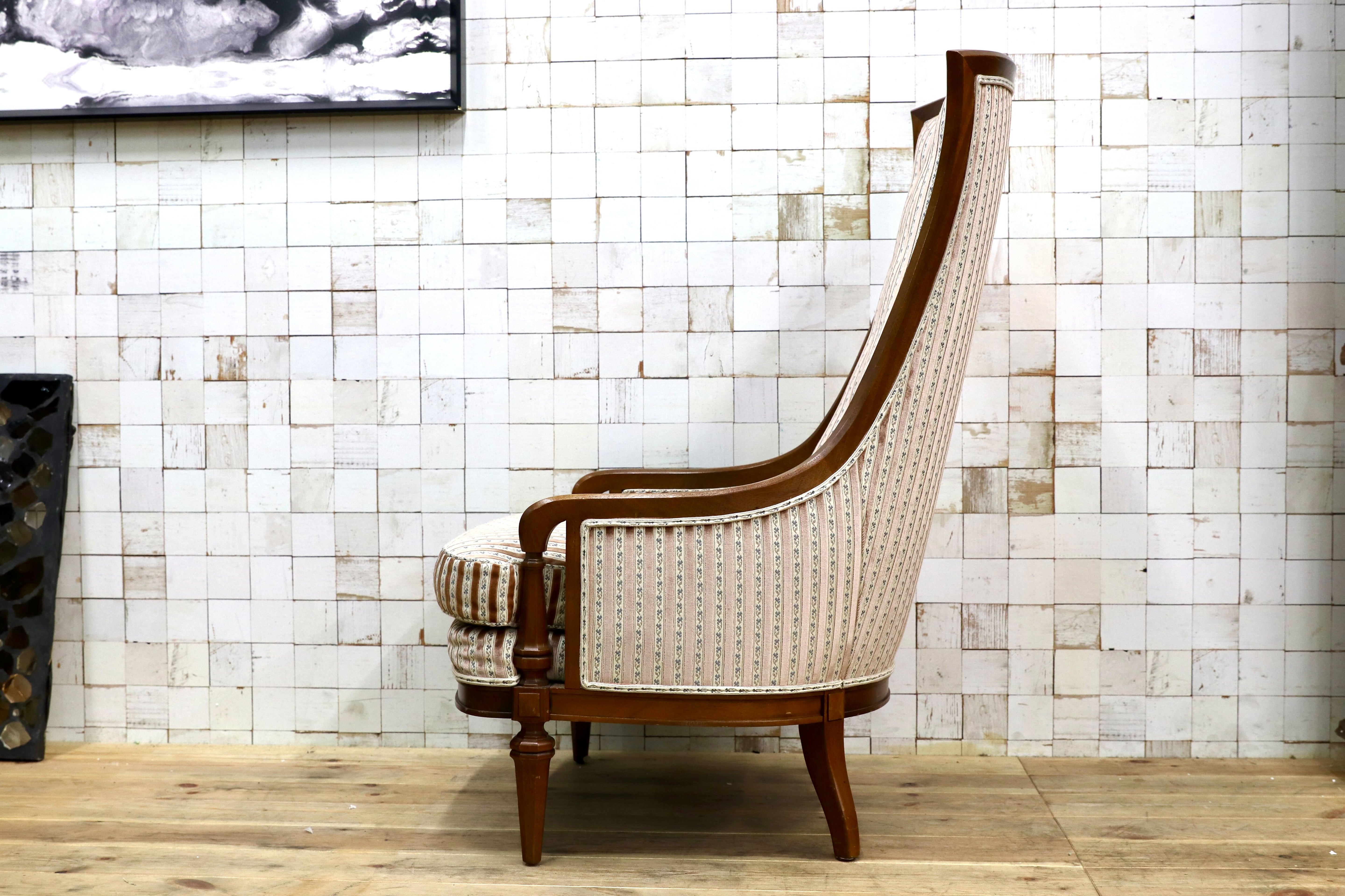 GMIK862A○DREXEL HERITAGE / ドレクセルヘリテイジ アップホルスタリー ハイバックチェア ラウンジチェア 定価54万 稀少