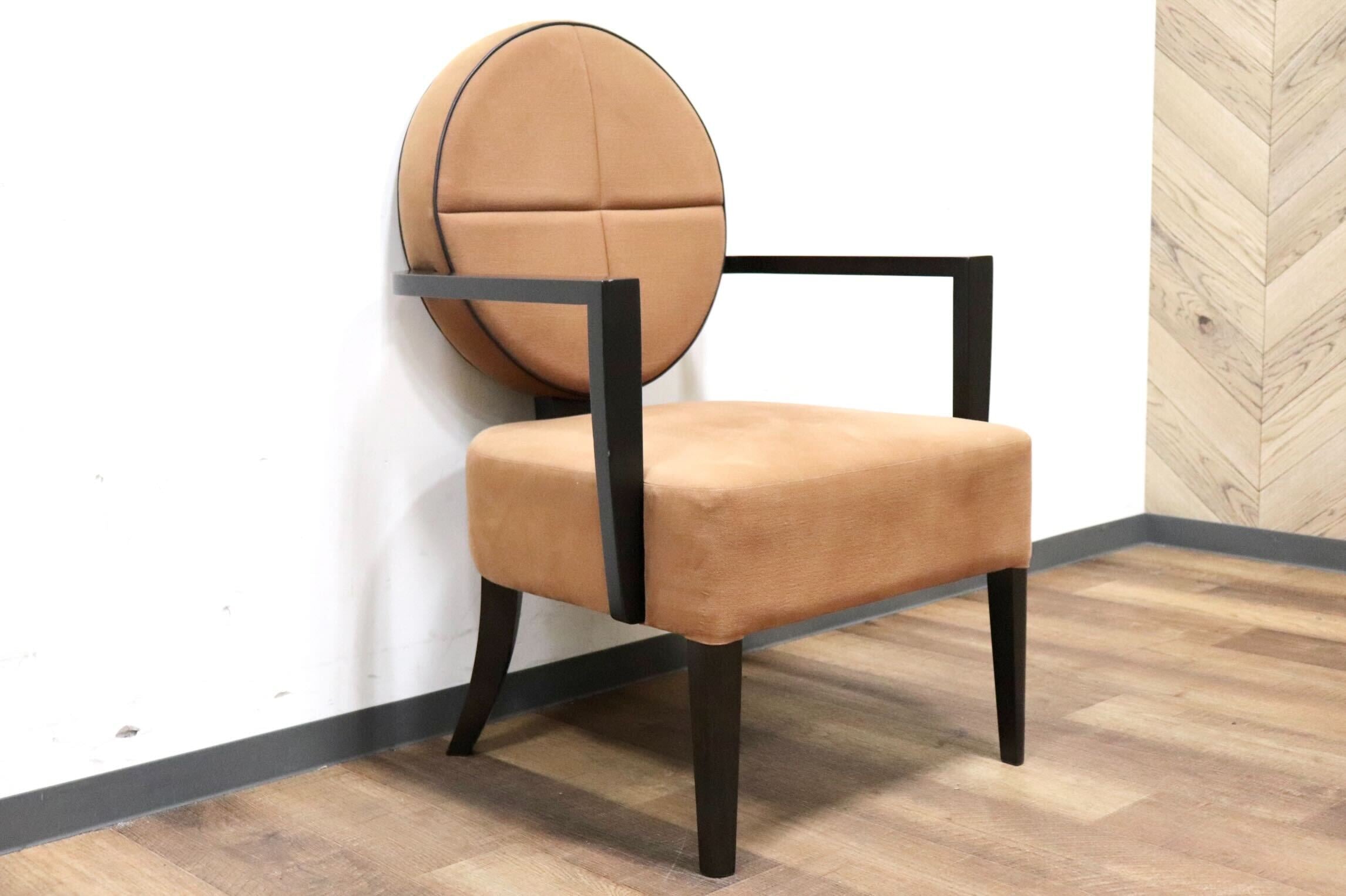 GMHN21B○ADAL / アダル ダイニングチェア アームチェア ラウンジチェア チェア イス 椅子 ファブリック モダン ビーチ材 ブラウン