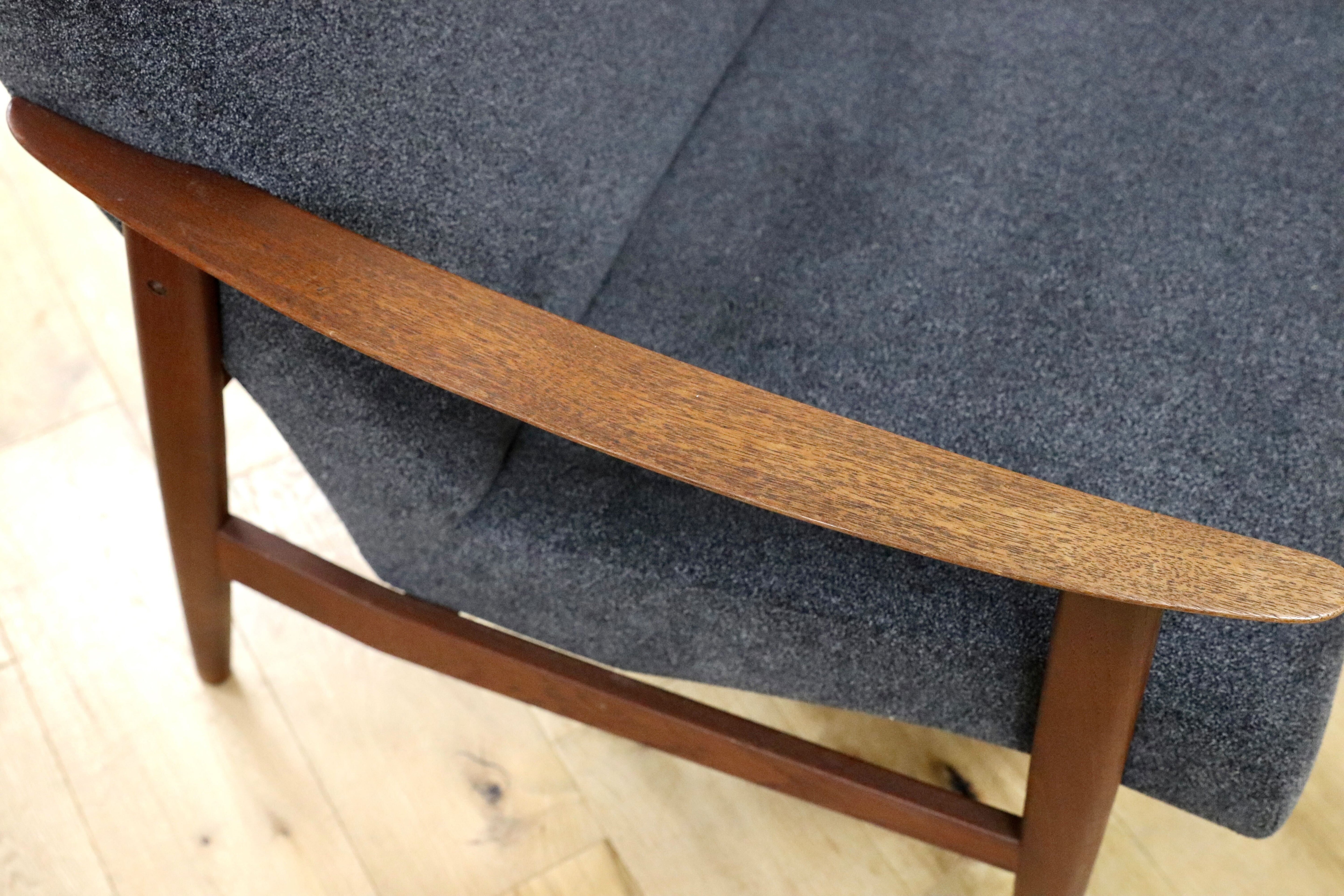 GMFK822B○北欧スタイル ヴィンテージ イージーチェア アームソファ チーク材 60年代 検)天童木工 デンマーク ゲタマ フィンユール