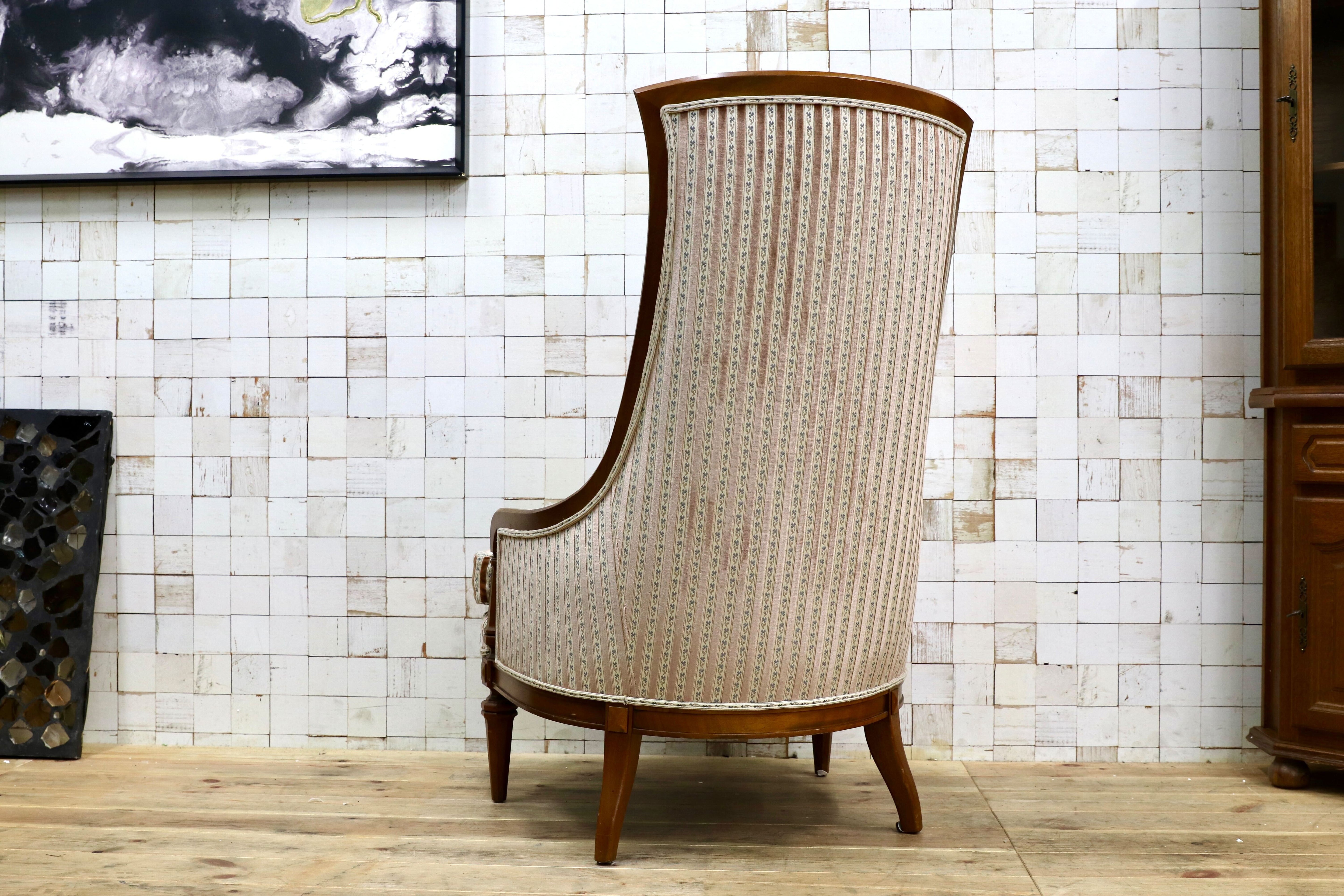 GMIK862A○DREXEL HERITAGE / ドレクセルヘリテイジ アップホルスタリー ハイバックチェア ラウンジチェア 定価54万 稀少