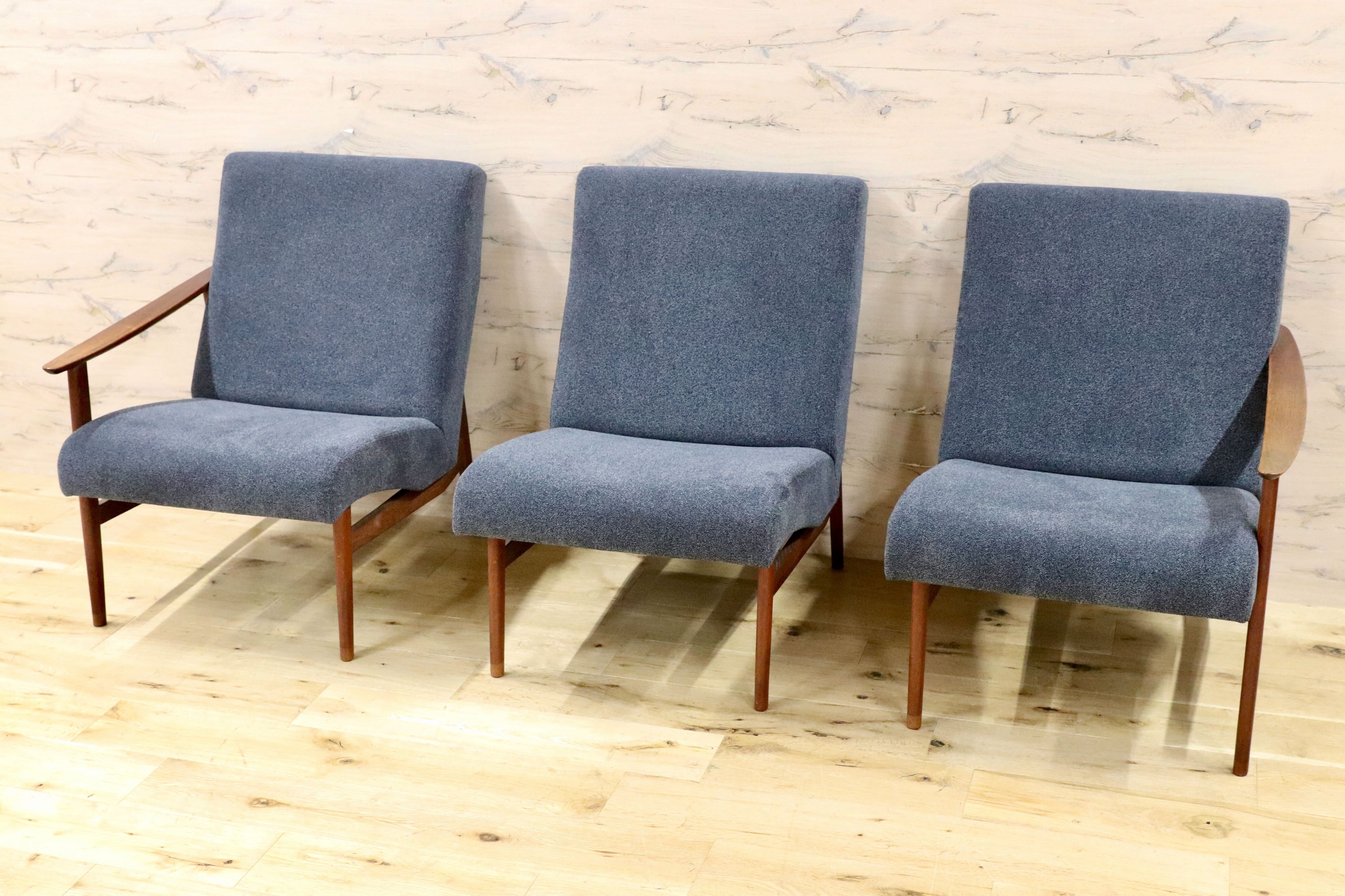 GMFK822C○北欧スタイル ヴィンテージ 3人掛けソファ イージーチェア チーク材 60年代 検)天童木工 デンマーク ゲタマ フィンユール