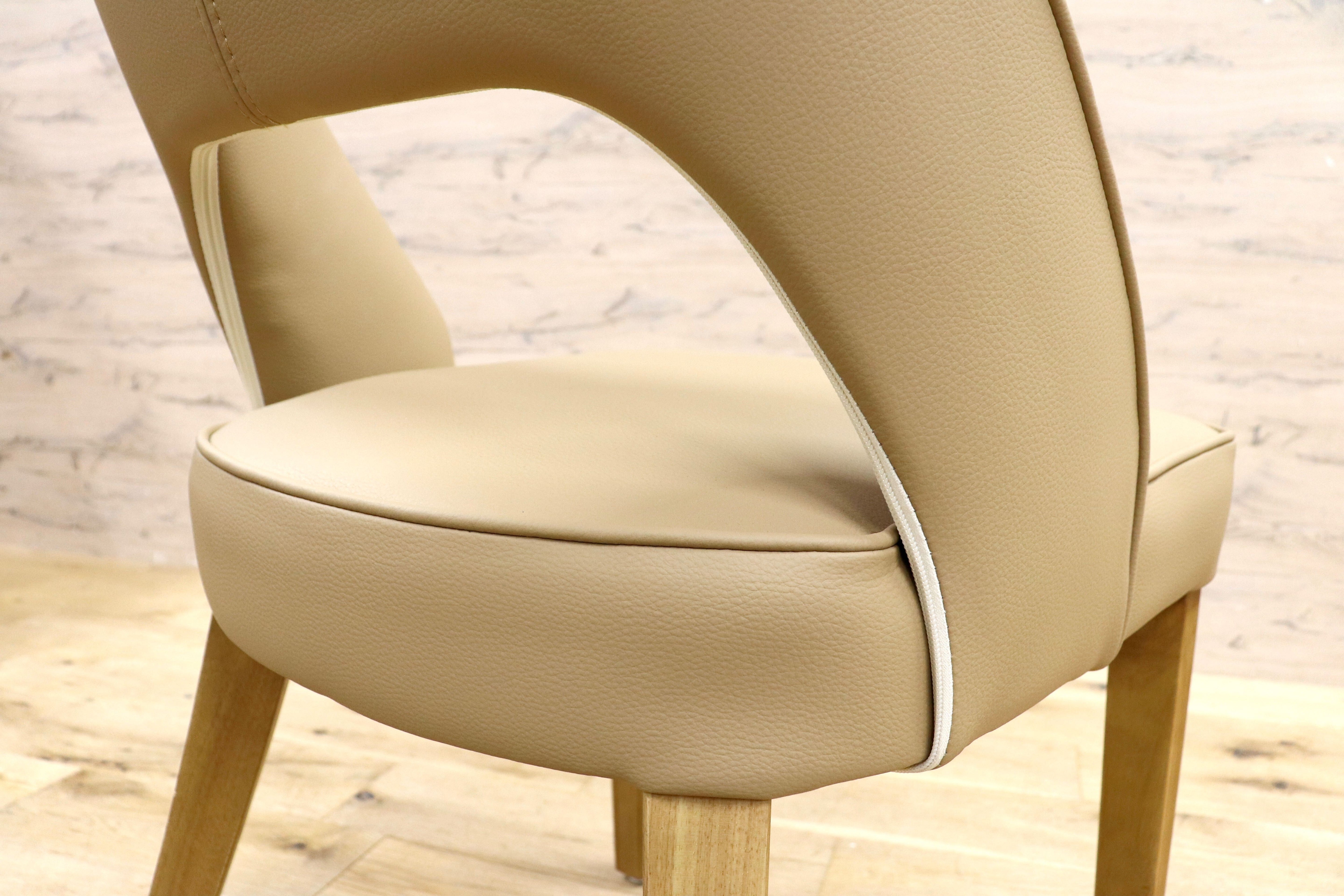 GMIS334C○モダン ダイニングチェア アームレスチェア デスクチェア 椅子 食卓椅子 レザー ナチュラル インテリア