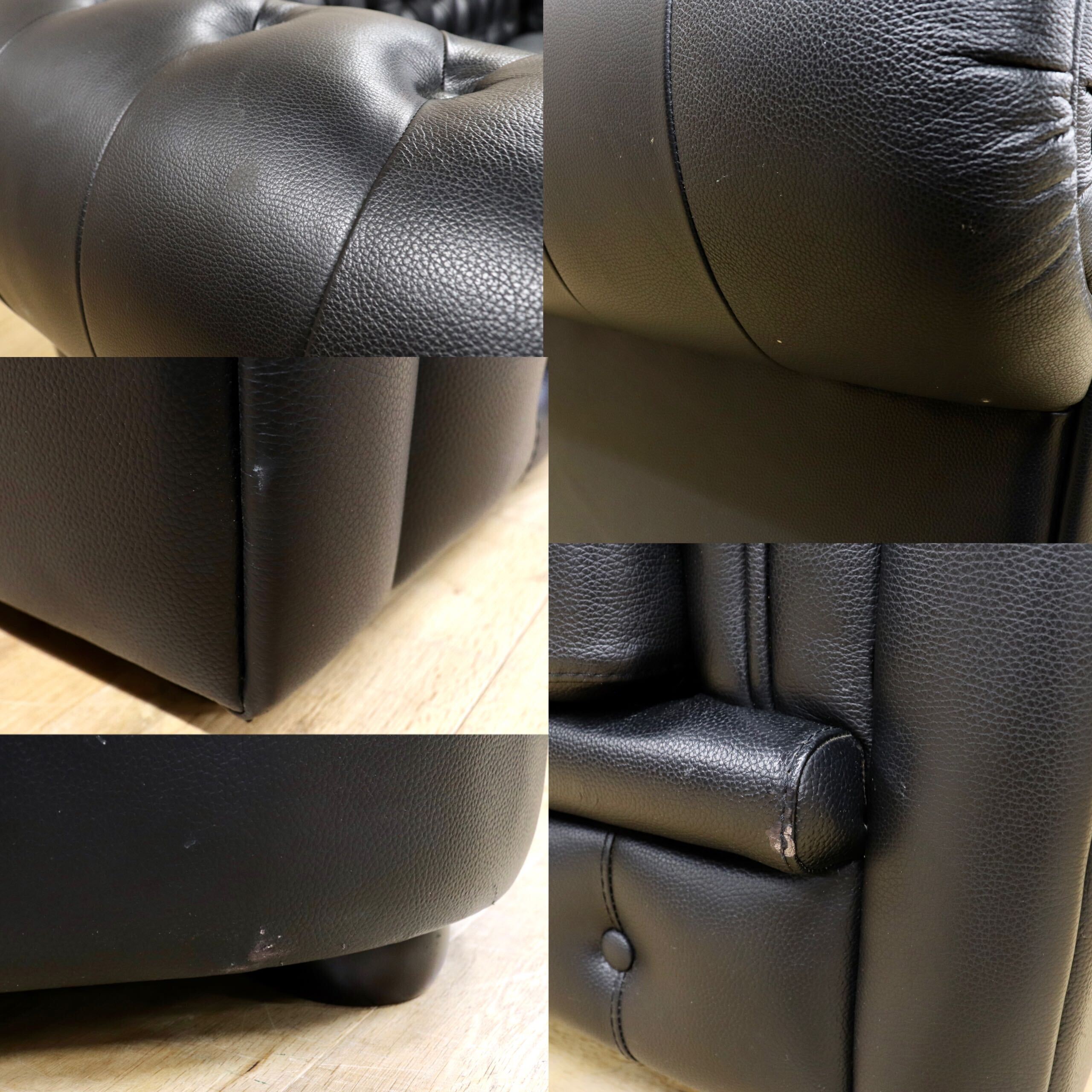 GMIH299A○チェスターフィールド 3人掛けソファ トリプルソファ 3シーター 本革 レザー ヴィンテージ アンティーク 英国スタイル